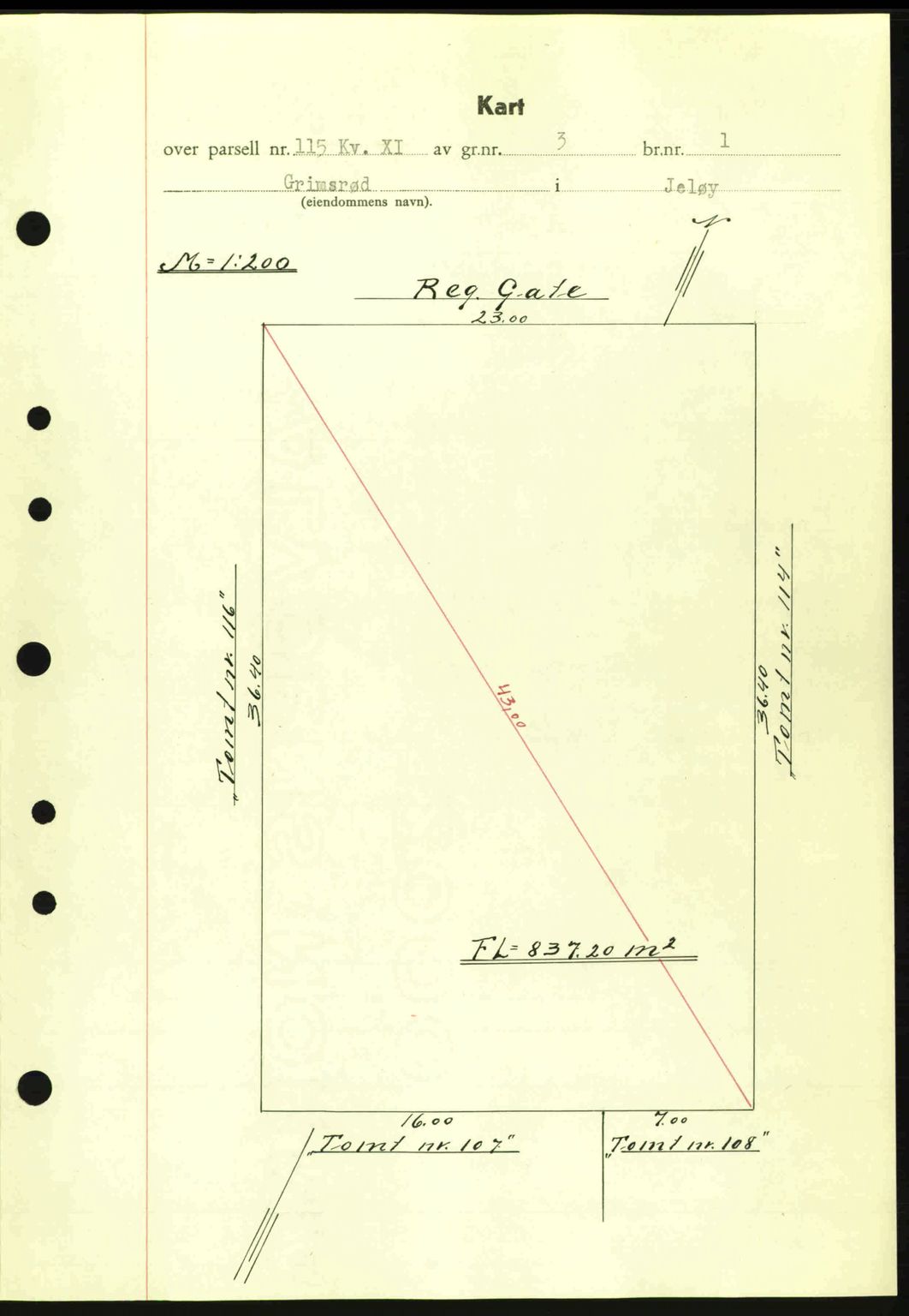 Moss sorenskriveri, SAO/A-10168: Mortgage book no. A9, 1941-1942, Diary no: : 2154/1941