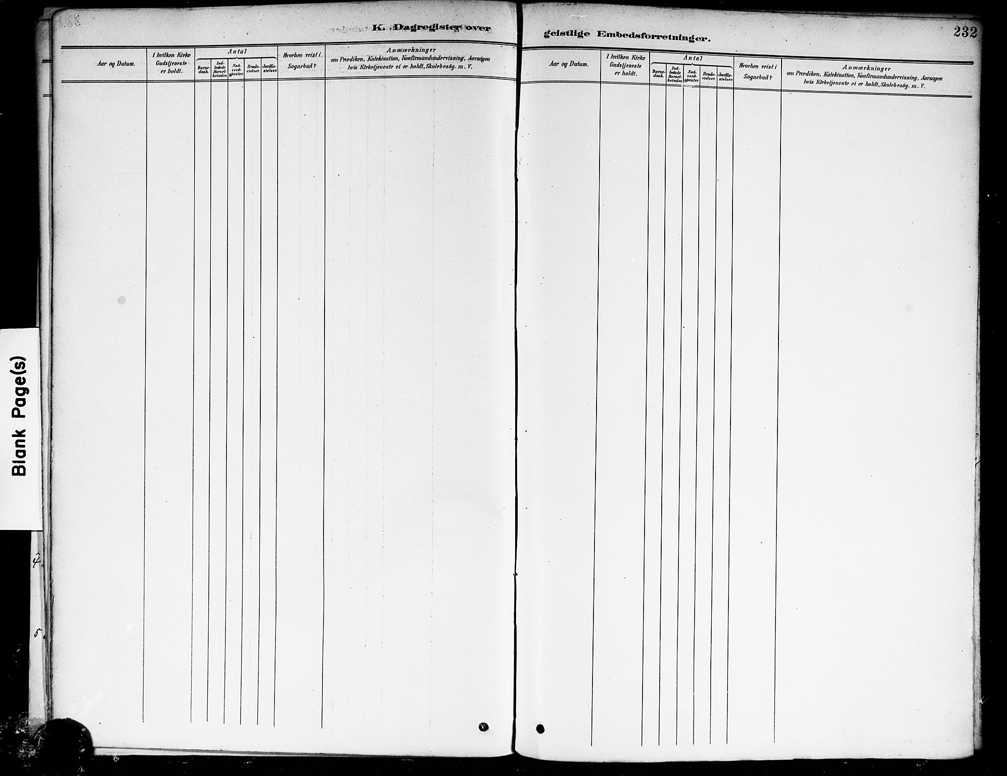 Fet prestekontor Kirkebøker, AV/SAO-A-10370a/F/Fa/L0015: Parish register (official) no. I 15, 1892-1904, p. 232