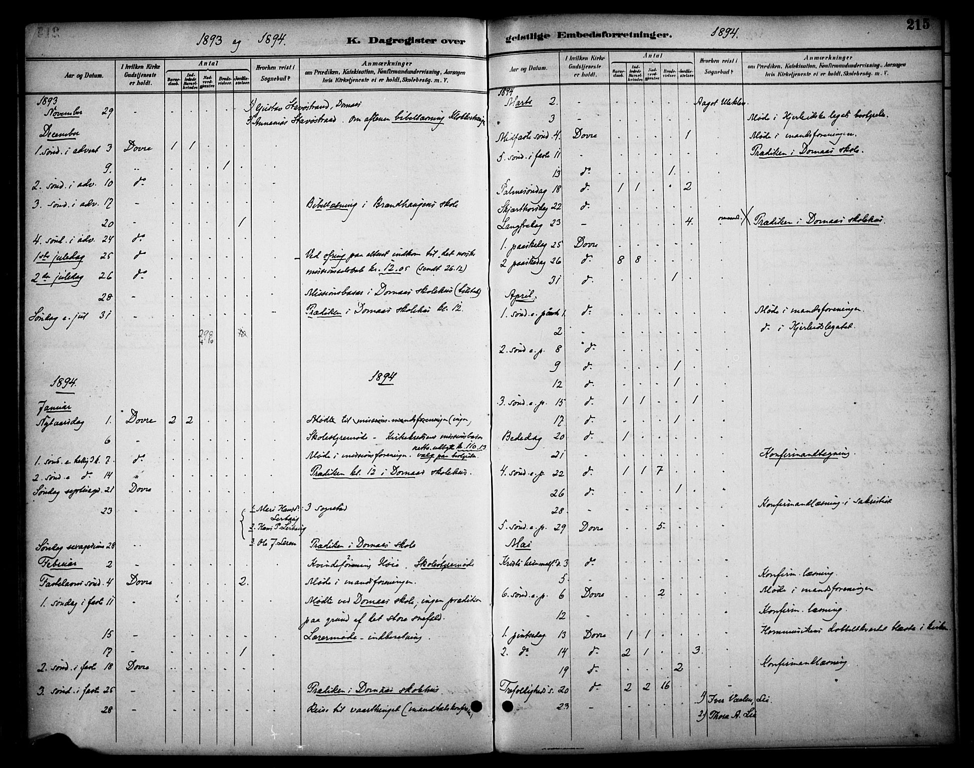 Dovre prestekontor, AV/SAH-PREST-066/H/Ha/Haa/L0003: Parish register (official) no. 3, 1891-1901, p. 215