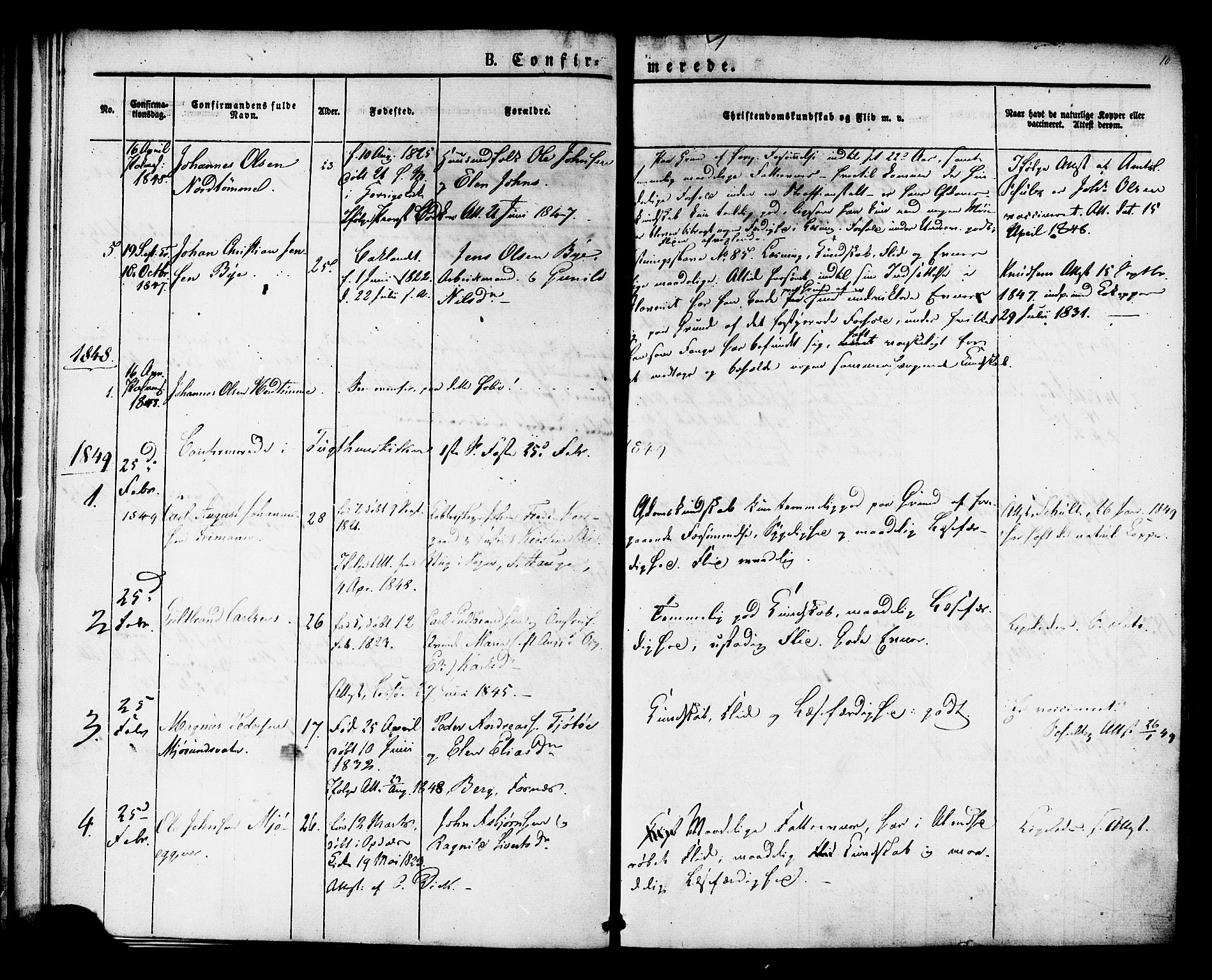 Ministerialprotokoller, klokkerbøker og fødselsregistre - Sør-Trøndelag, SAT/A-1456/624/L0480: Parish register (official) no. 624A01, 1841-1864, p. 10