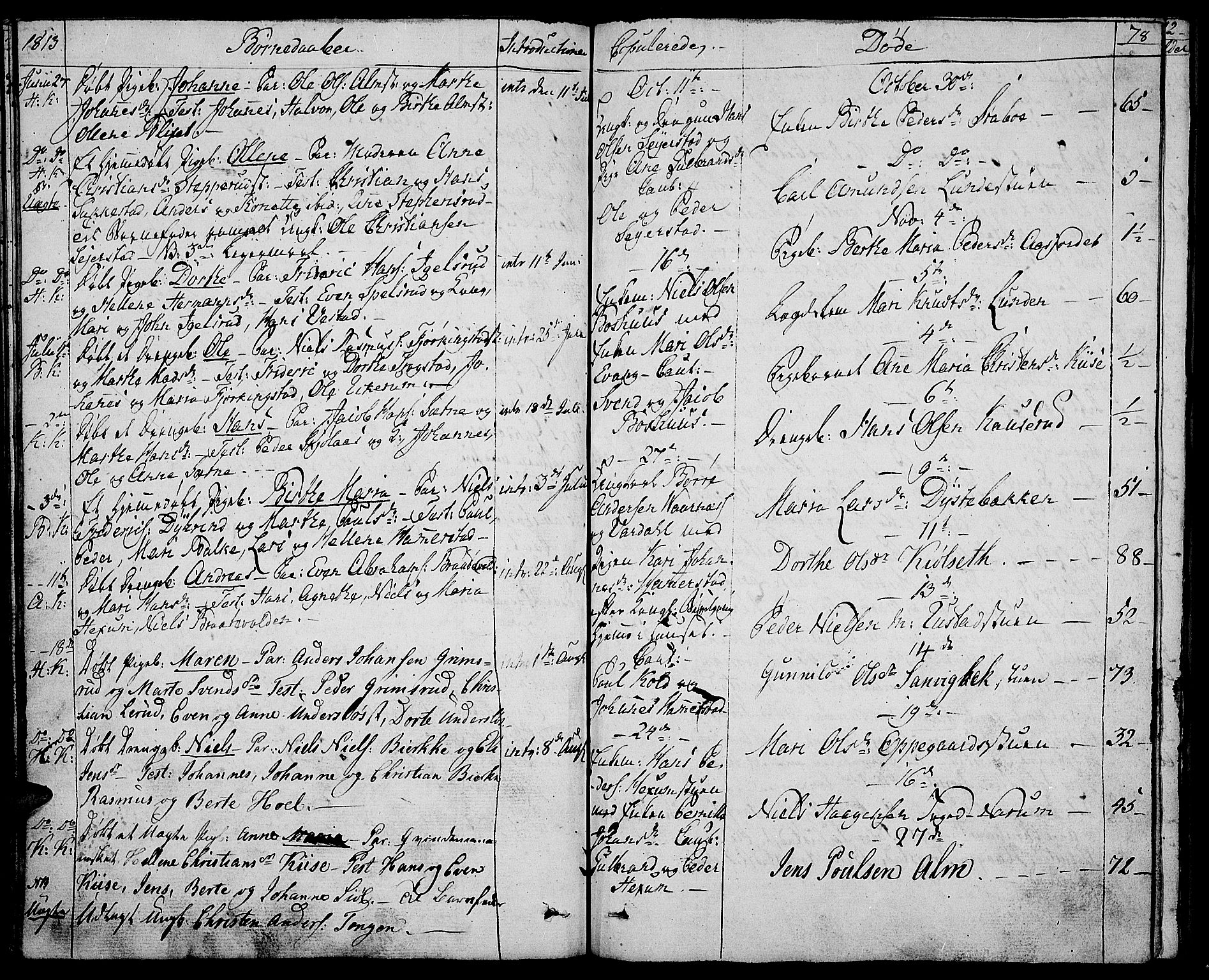 Toten prestekontor, SAH/PREST-102/H/Ha/Haa/L0008: Parish register (official) no. 8, 1809-1814, p. 78