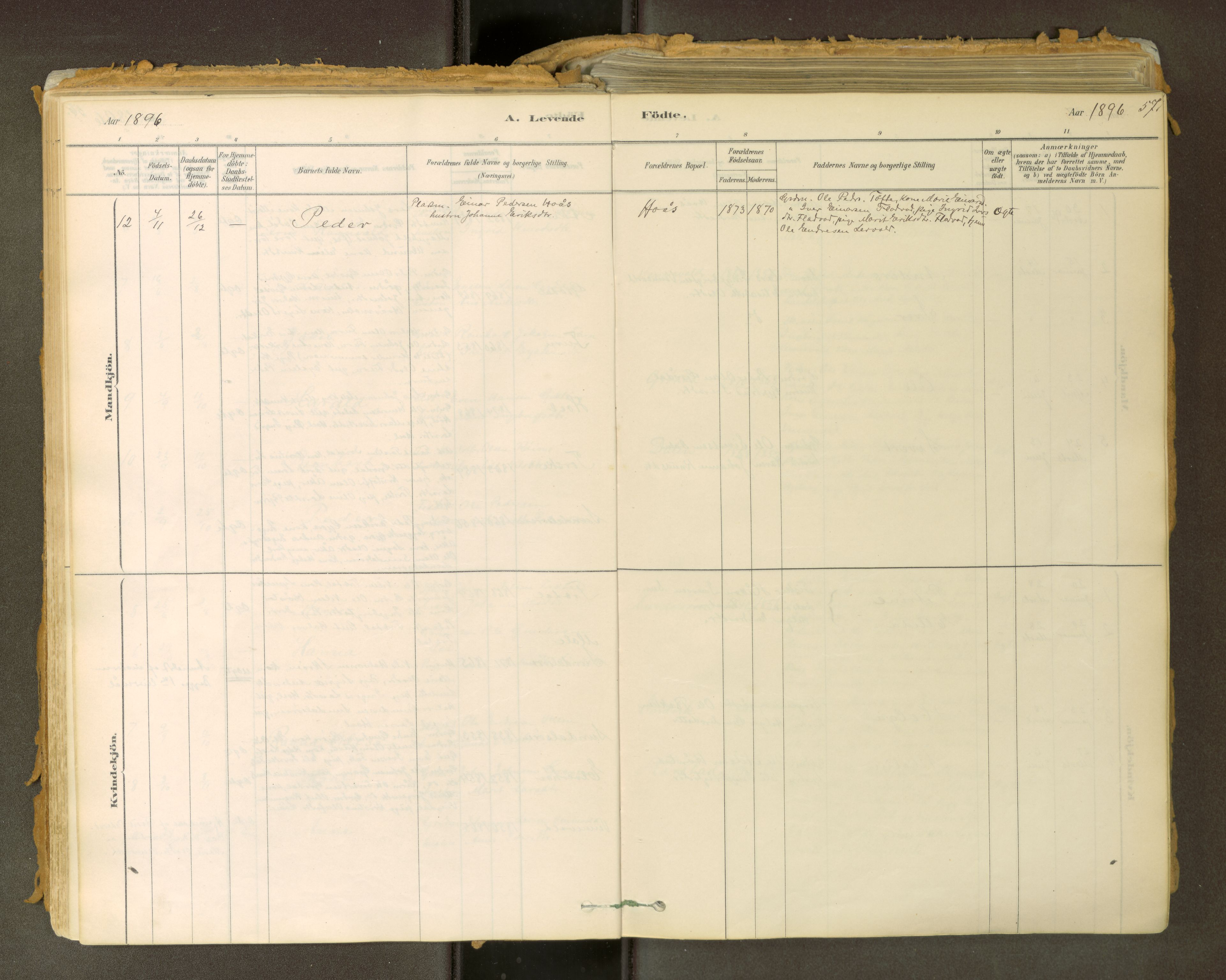 Sunndal sokneprestkontor, SAT/A-1085/1/I/I1/I1a: Parish register (official) no. 2, 1877-1914, p. 57
