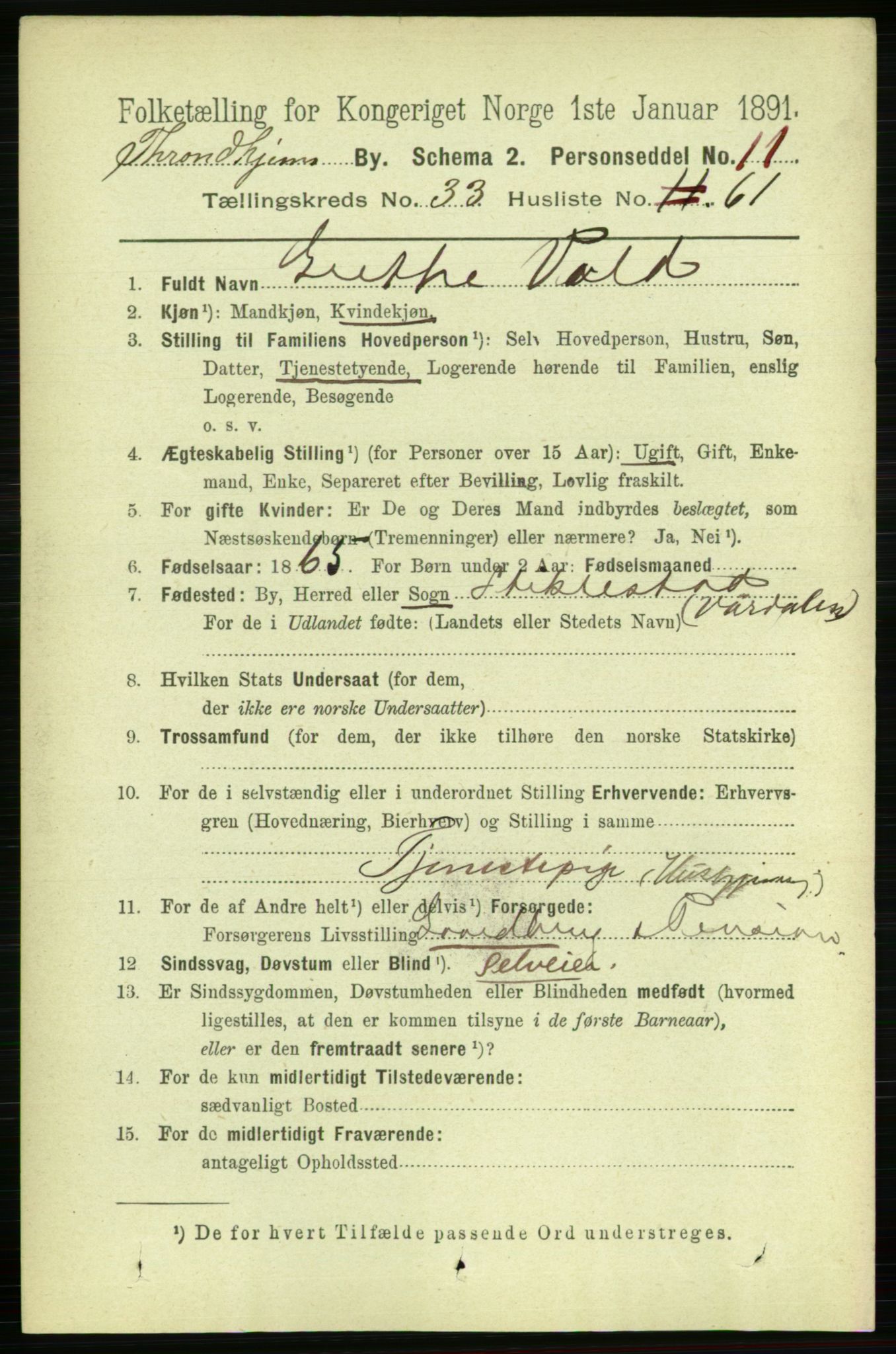 RA, 1891 census for 1601 Trondheim, 1891, p. 25680