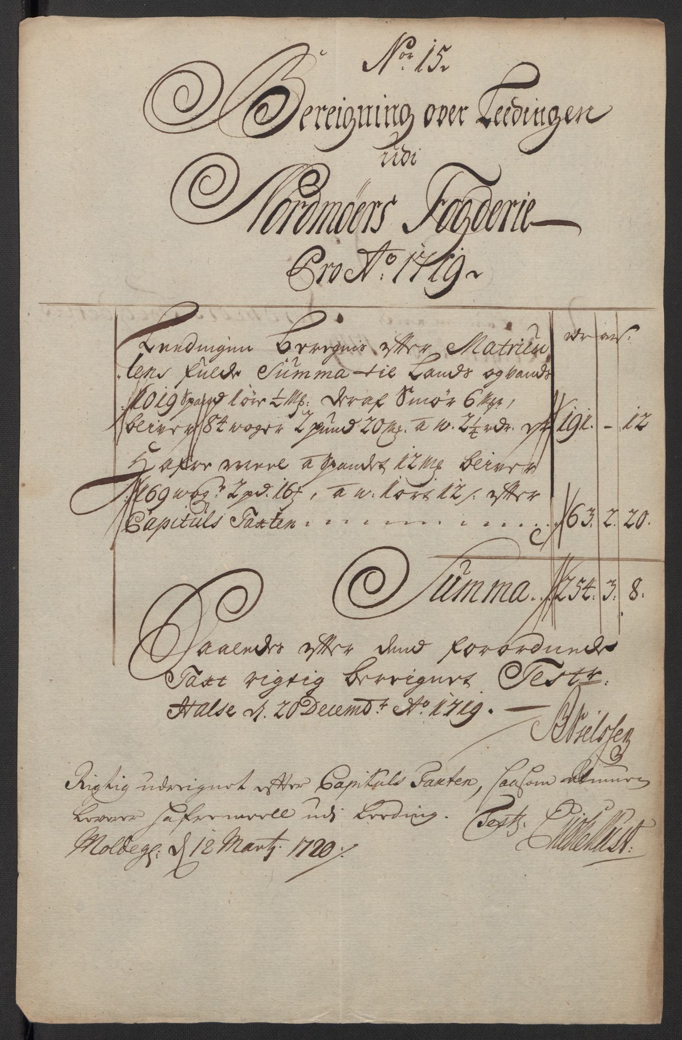 Rentekammeret inntil 1814, Reviderte regnskaper, Fogderegnskap, AV/RA-EA-4092/R56/L3752: Fogderegnskap Nordmøre, 1719, p. 167