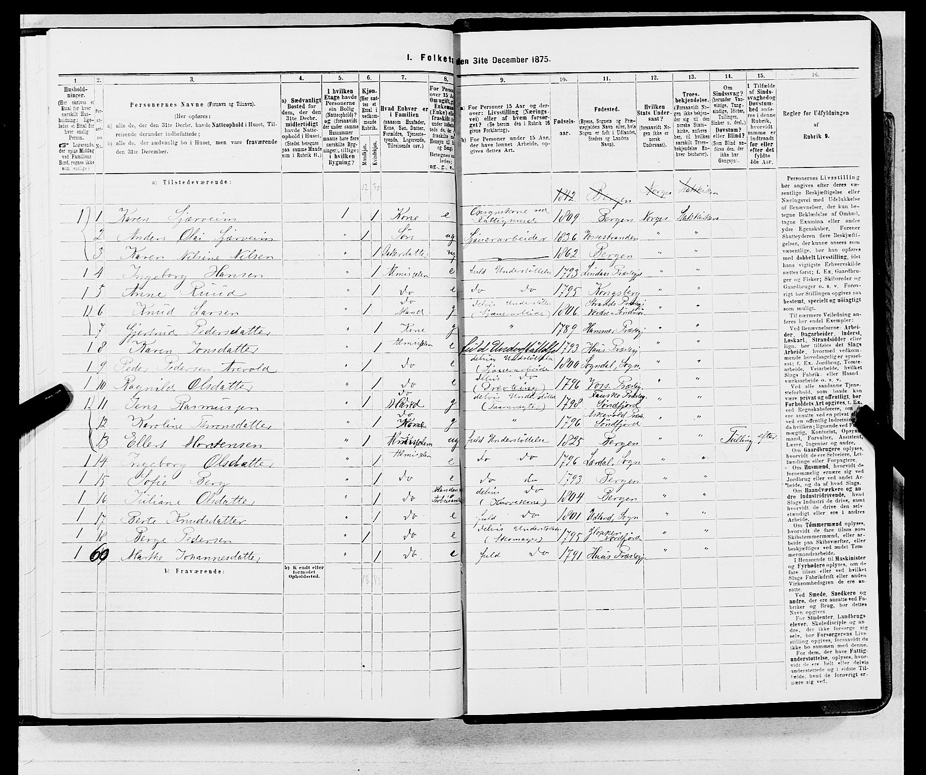 SAB, 1875 census for 1301 Bergen, 1875, p. 3872