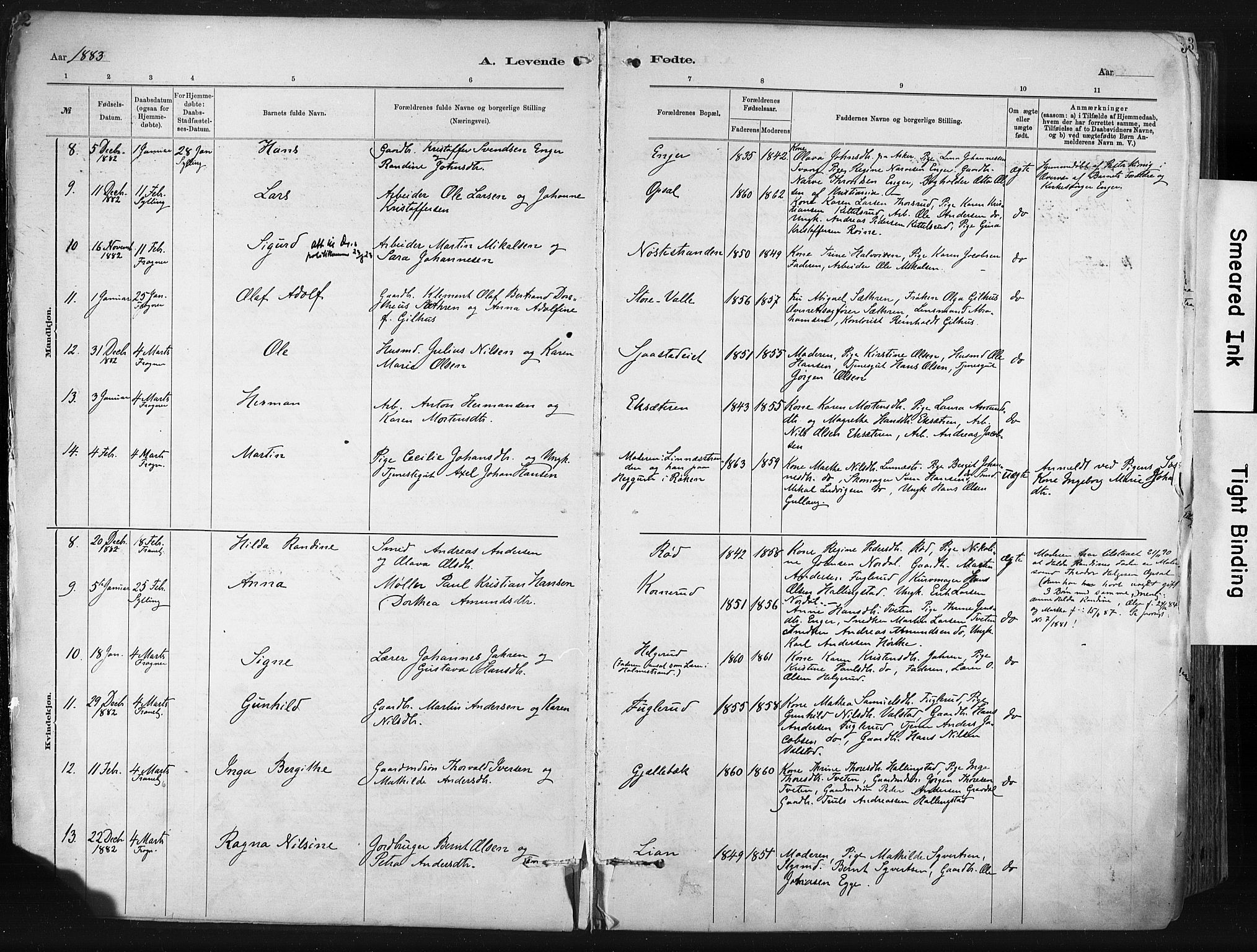 Lier kirkebøker, SAKO/A-230/F/Fa/L0015: Parish register (official) no. I 15, 1883-1894, p. 2