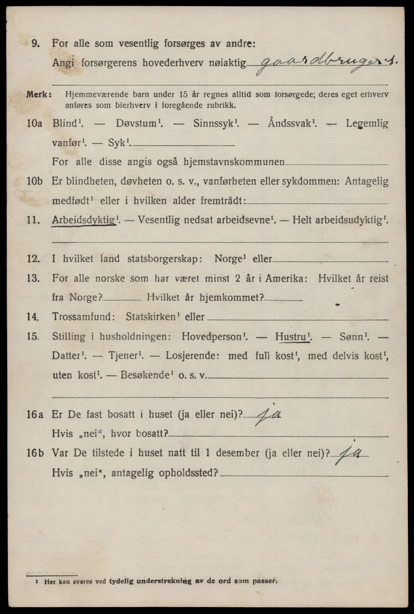 SAST, 1920 census for Hjelmeland, 1920, p. 1264