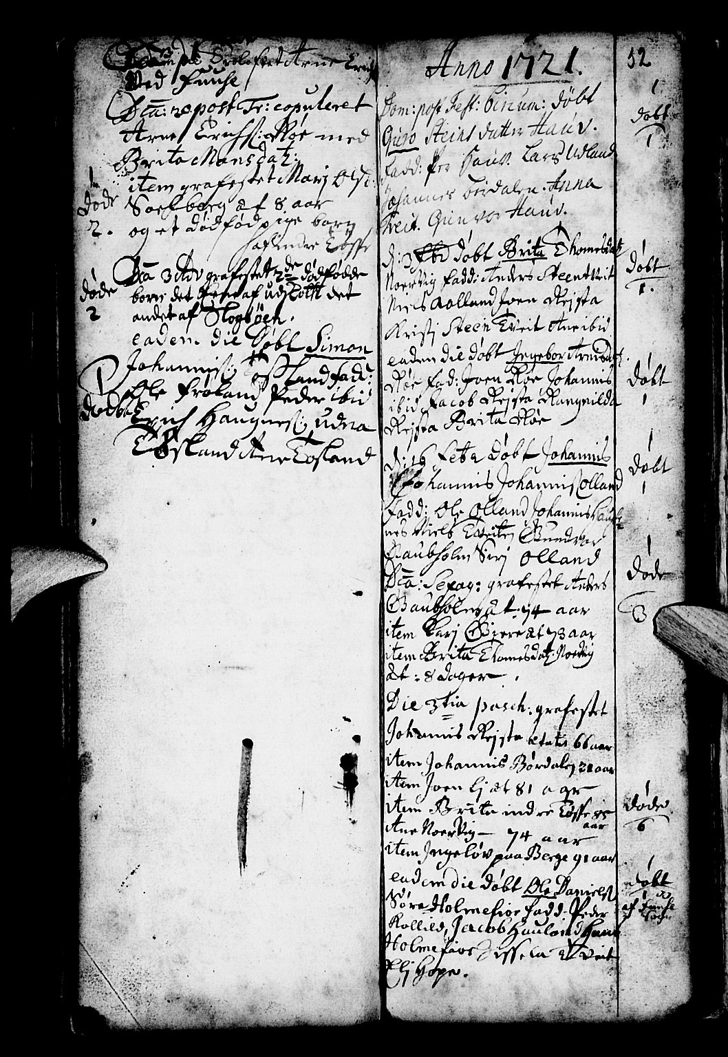 Os sokneprestembete, SAB/A-99929: Parish register (official) no. A 4, 1669-1760, p. 52