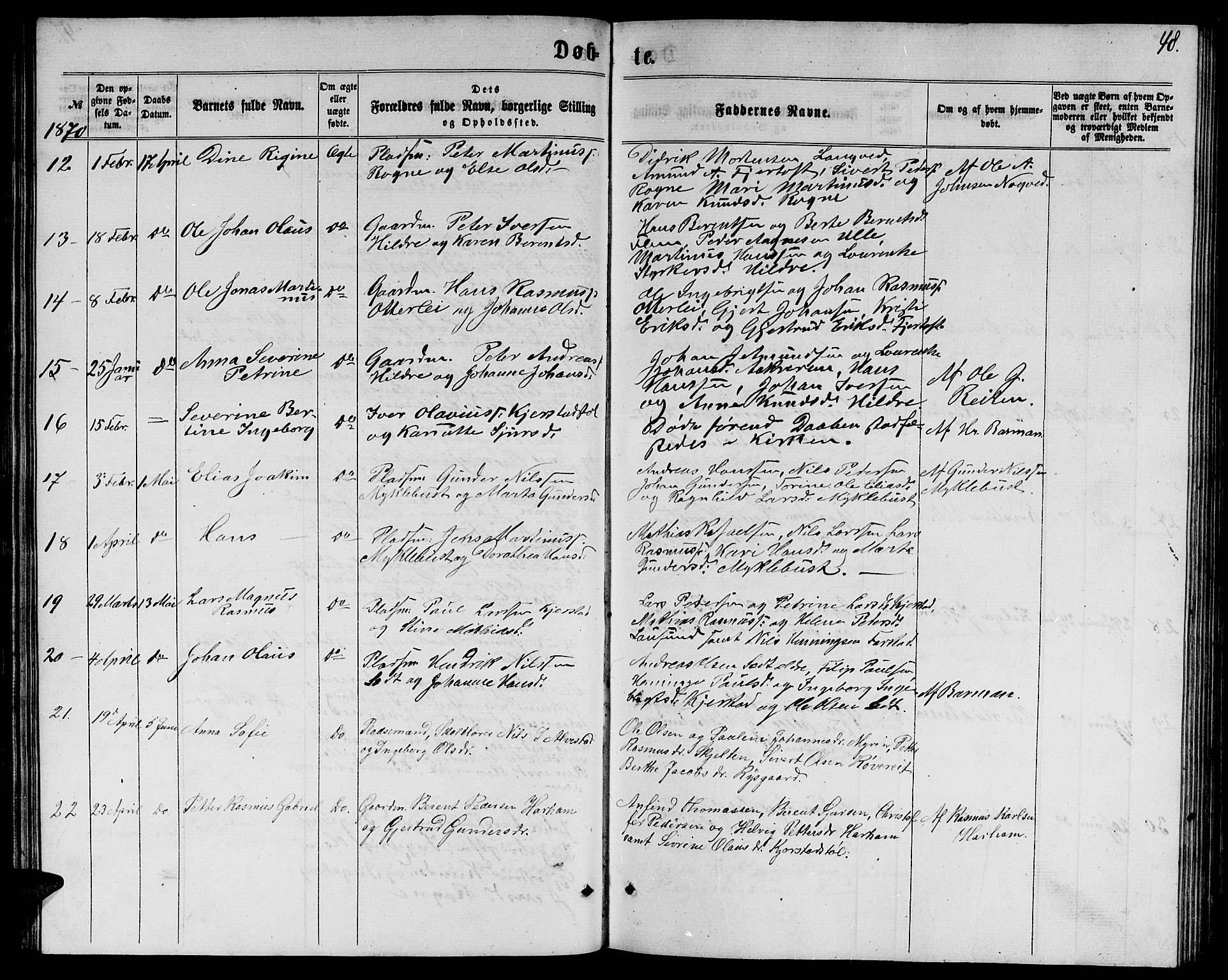 Ministerialprotokoller, klokkerbøker og fødselsregistre - Møre og Romsdal, AV/SAT-A-1454/536/L0508: Parish register (copy) no. 536C03, 1860-1870, p. 48