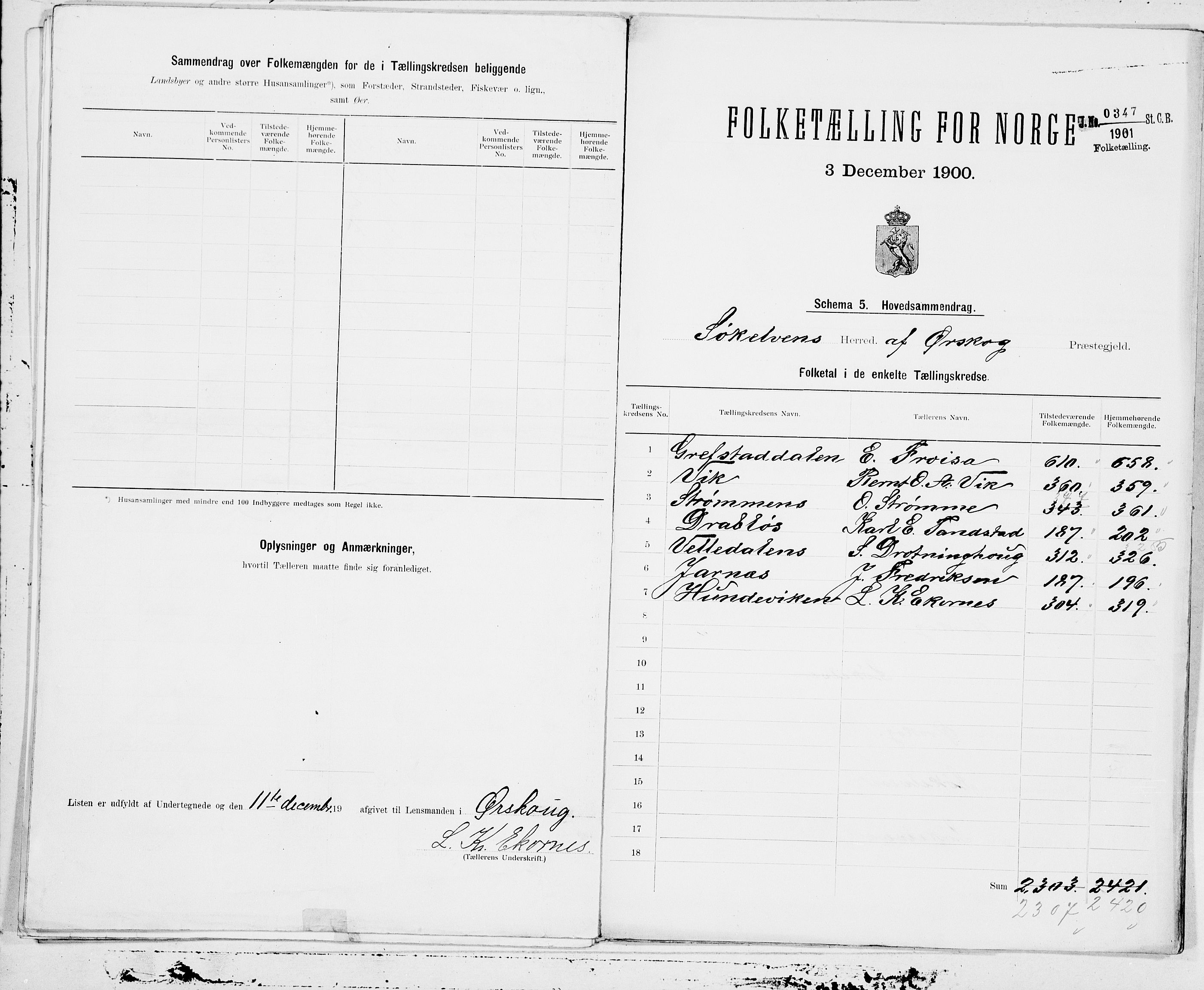 SAT, 1900 census for Sykkylven, 1900, p. 18