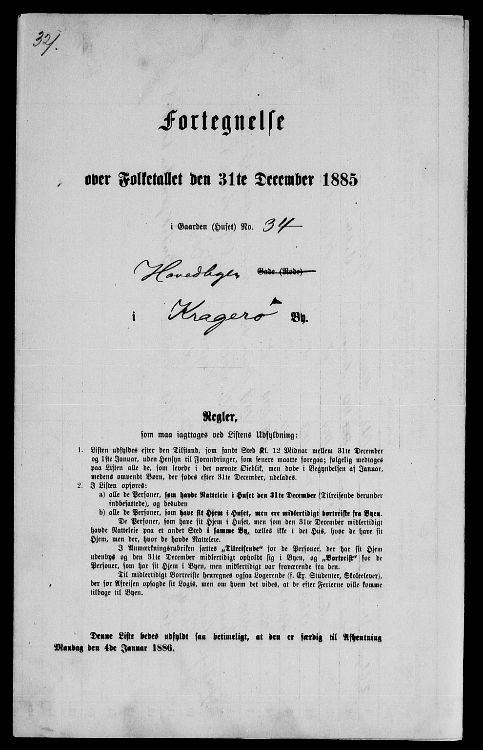 SAKO, 1885 census for 0801 Kragerø, 1885, p. 1095