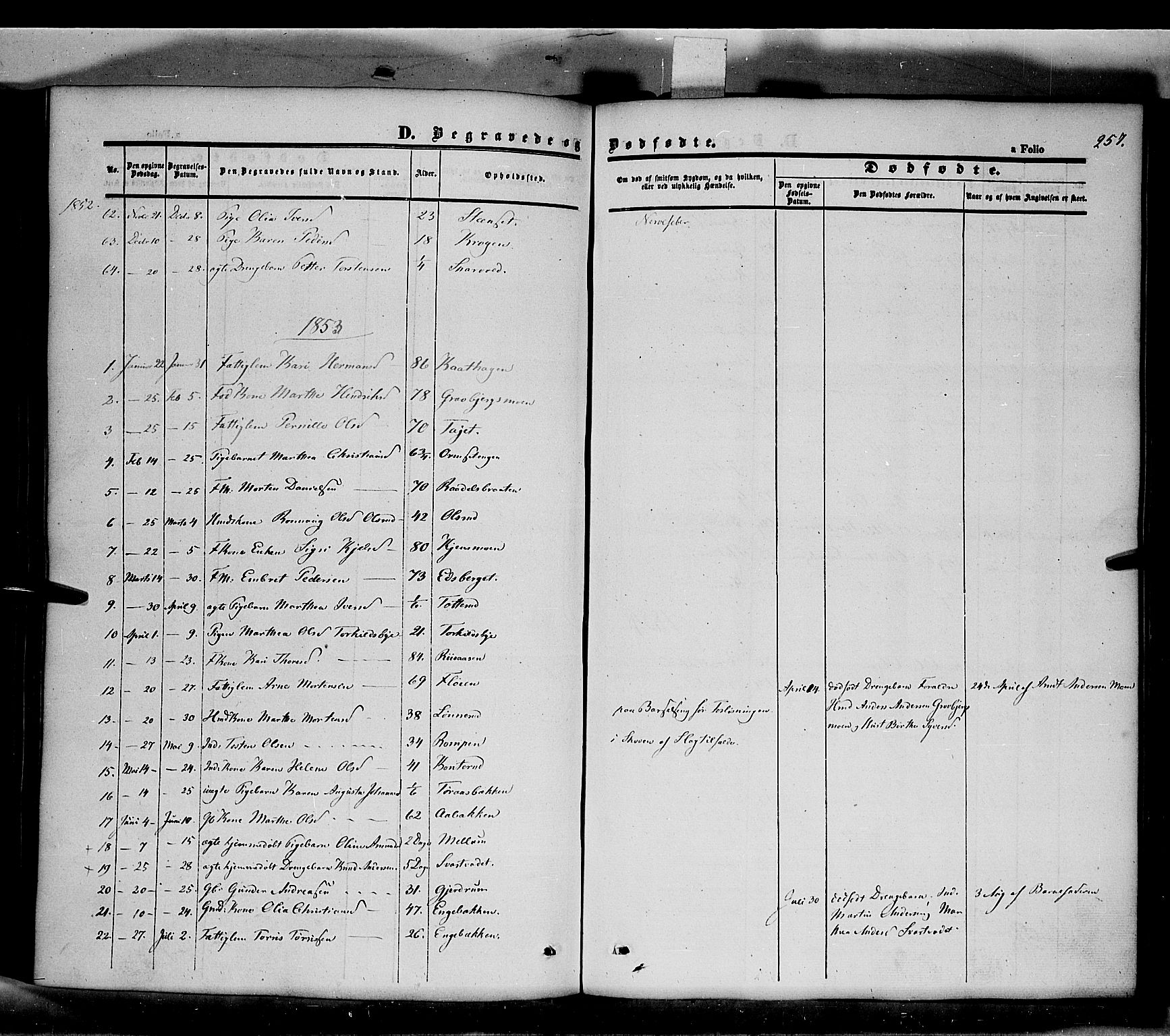 Våler prestekontor, Hedmark, AV/SAH-PREST-040/H/Ha/Haa/L0001: Parish register (official) no. 1, 1849-1878, p. 257