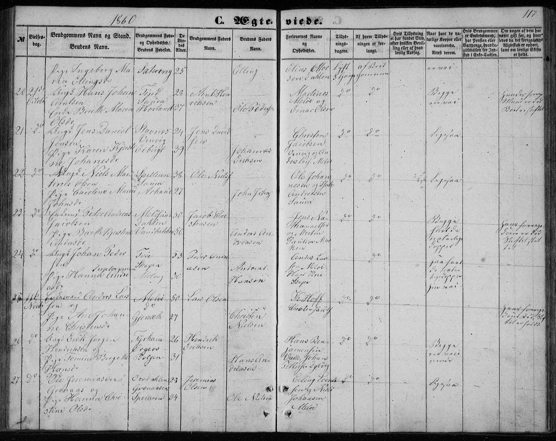Ministerialprotokoller, klokkerbøker og fødselsregistre - Nordland, SAT/A-1459/843/L0633: Parish register (copy) no. 843C02, 1853-1873, p. 117