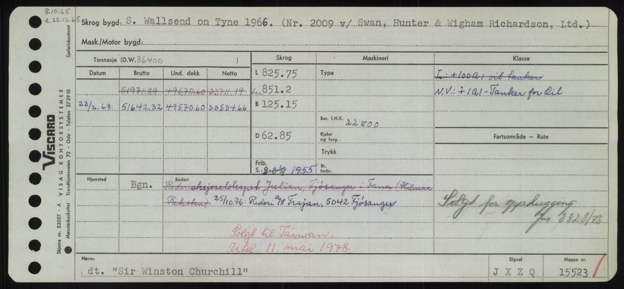 Sjøfartsdirektoratet med forløpere, Skipsmålingen, RA/S-1627/H/Hd/L0033: Fartøy, Sevi-Sjø, p. 221