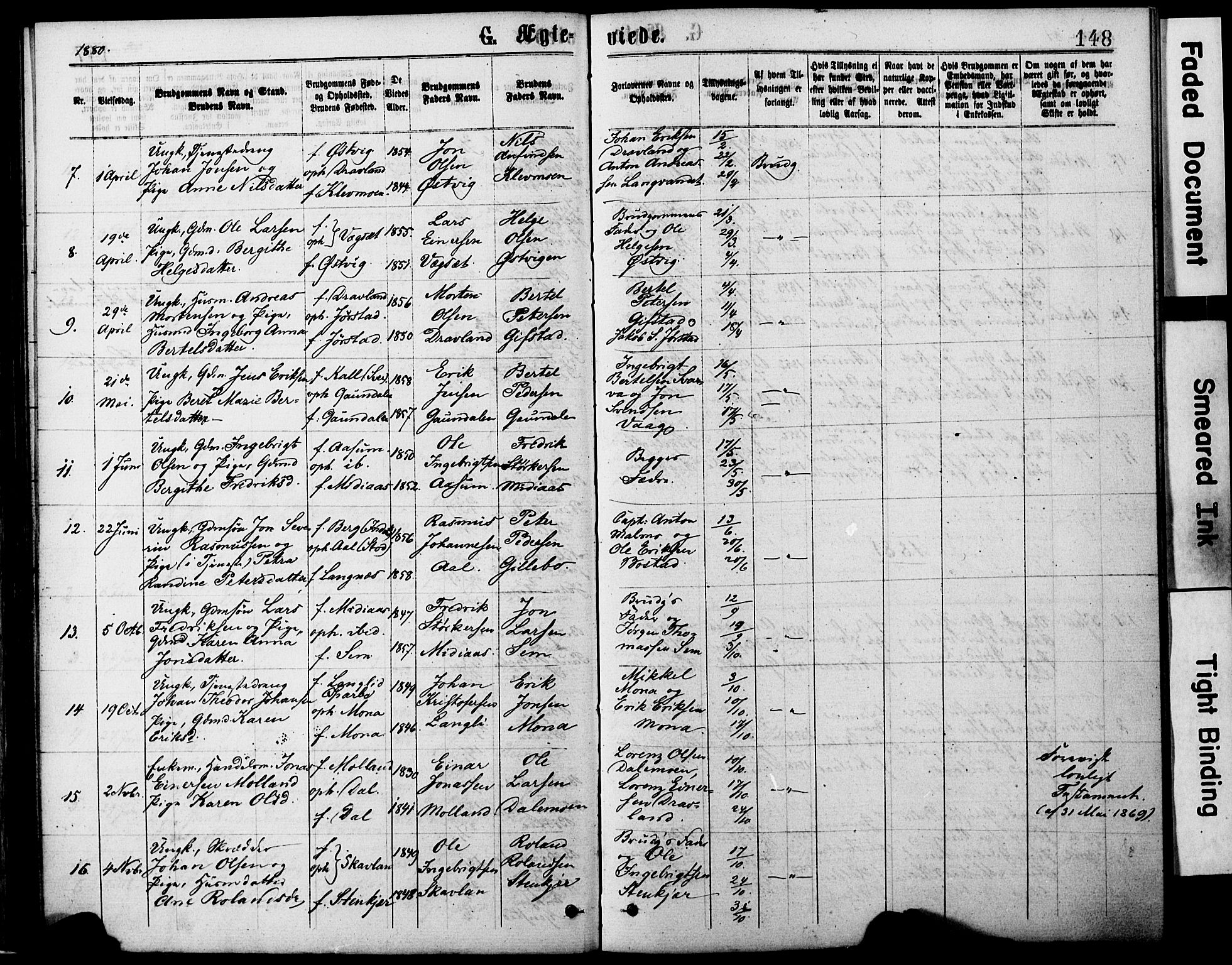 Ministerialprotokoller, klokkerbøker og fødselsregistre - Nord-Trøndelag, SAT/A-1458/749/L0473: Parish register (official) no. 749A07, 1873-1887, p. 148