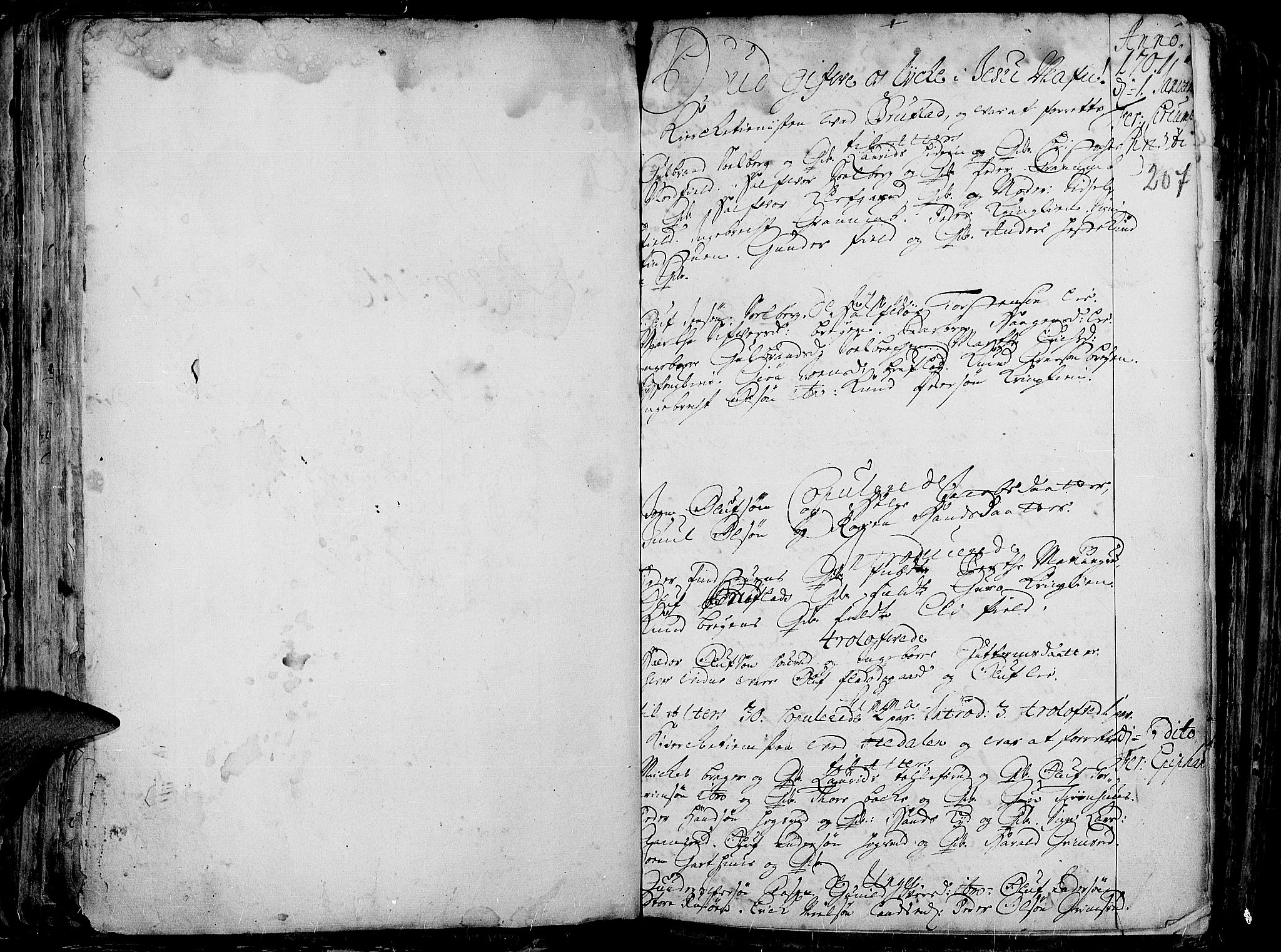Aurdal prestekontor, SAH/PREST-126/H/Ha/Haa/L0001: Parish register (official) no. 1-3, 1692-1730, p. 207