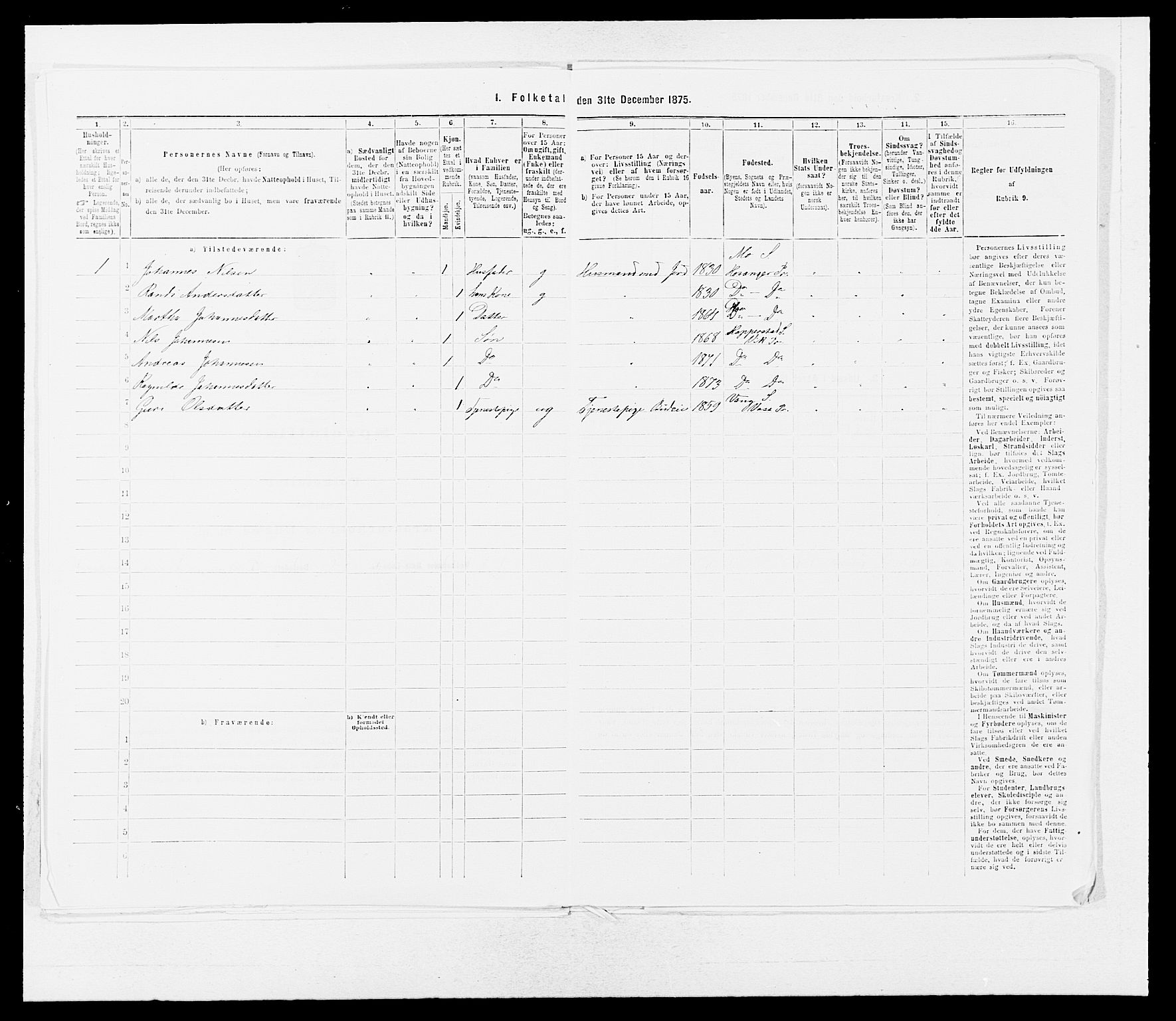 SAB, 1875 census for 1417P Vik, 1875, p. 507