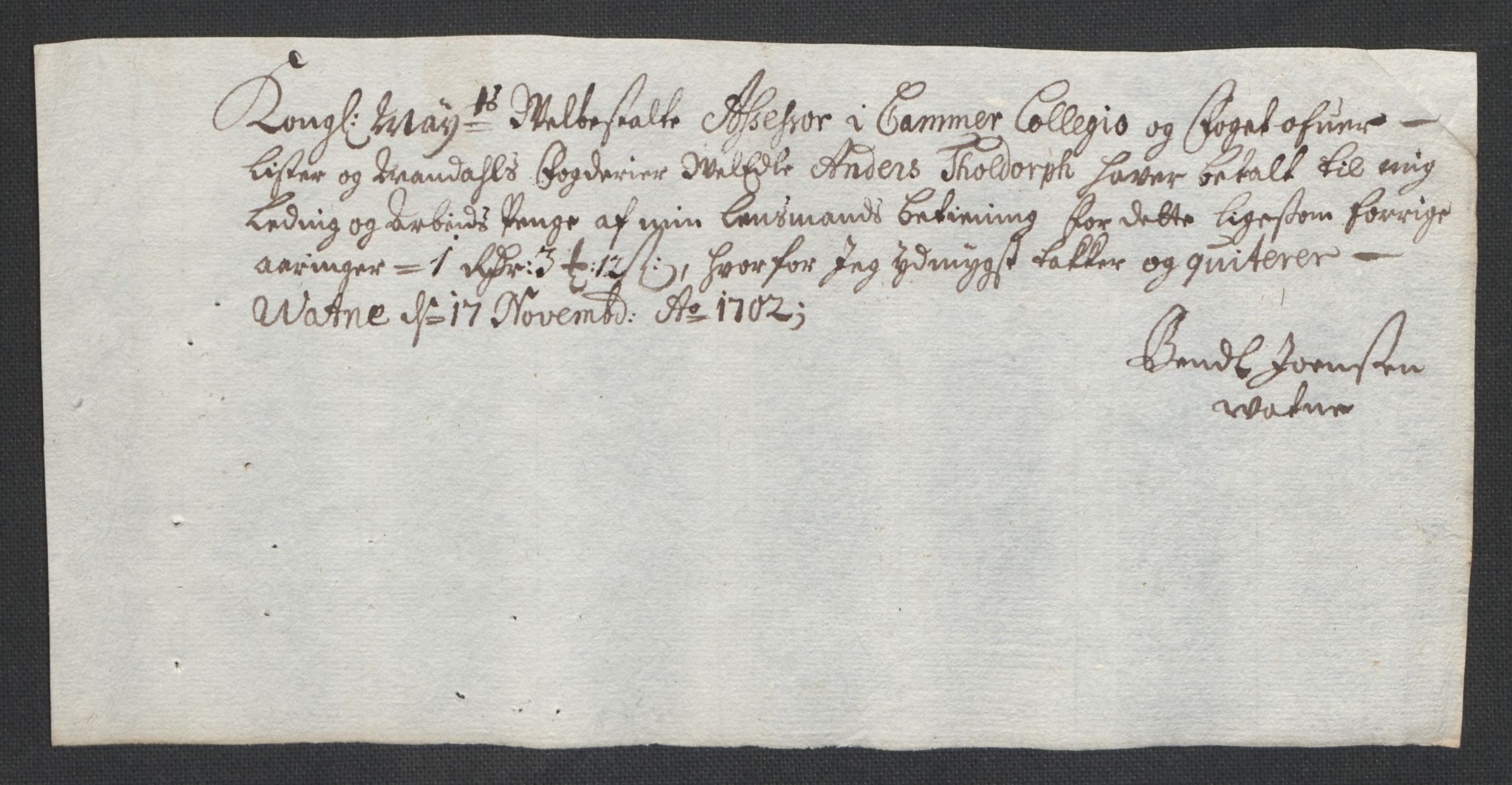 Rentekammeret inntil 1814, Reviderte regnskaper, Fogderegnskap, AV/RA-EA-4092/R43/L2549: Fogderegnskap Lista og Mandal, 1701-1702, p. 341