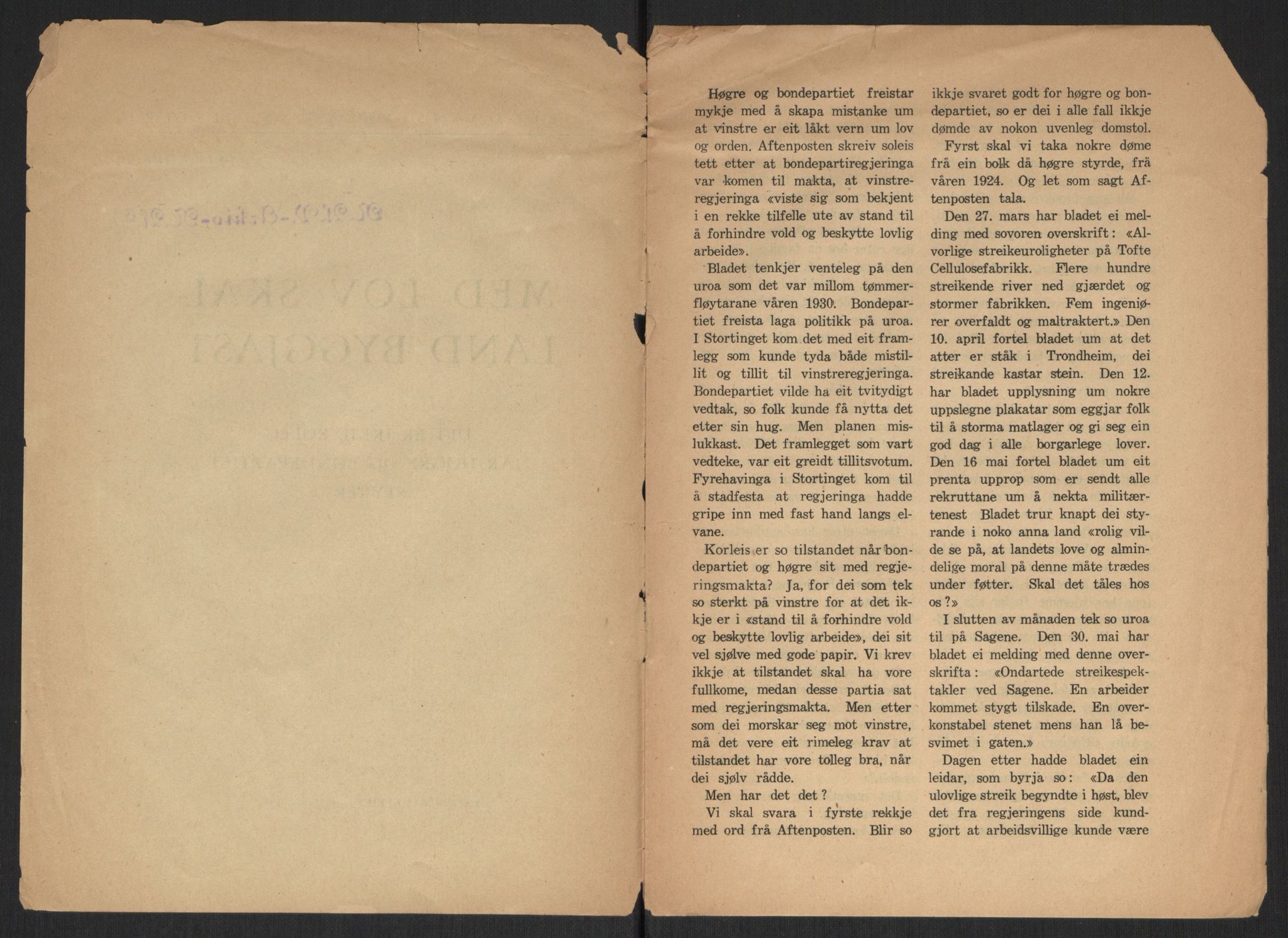 Venstres Hovedorganisasjon, RA/PA-0876/X/L0001: De eldste skrifter, 1860-1936, p. 1061