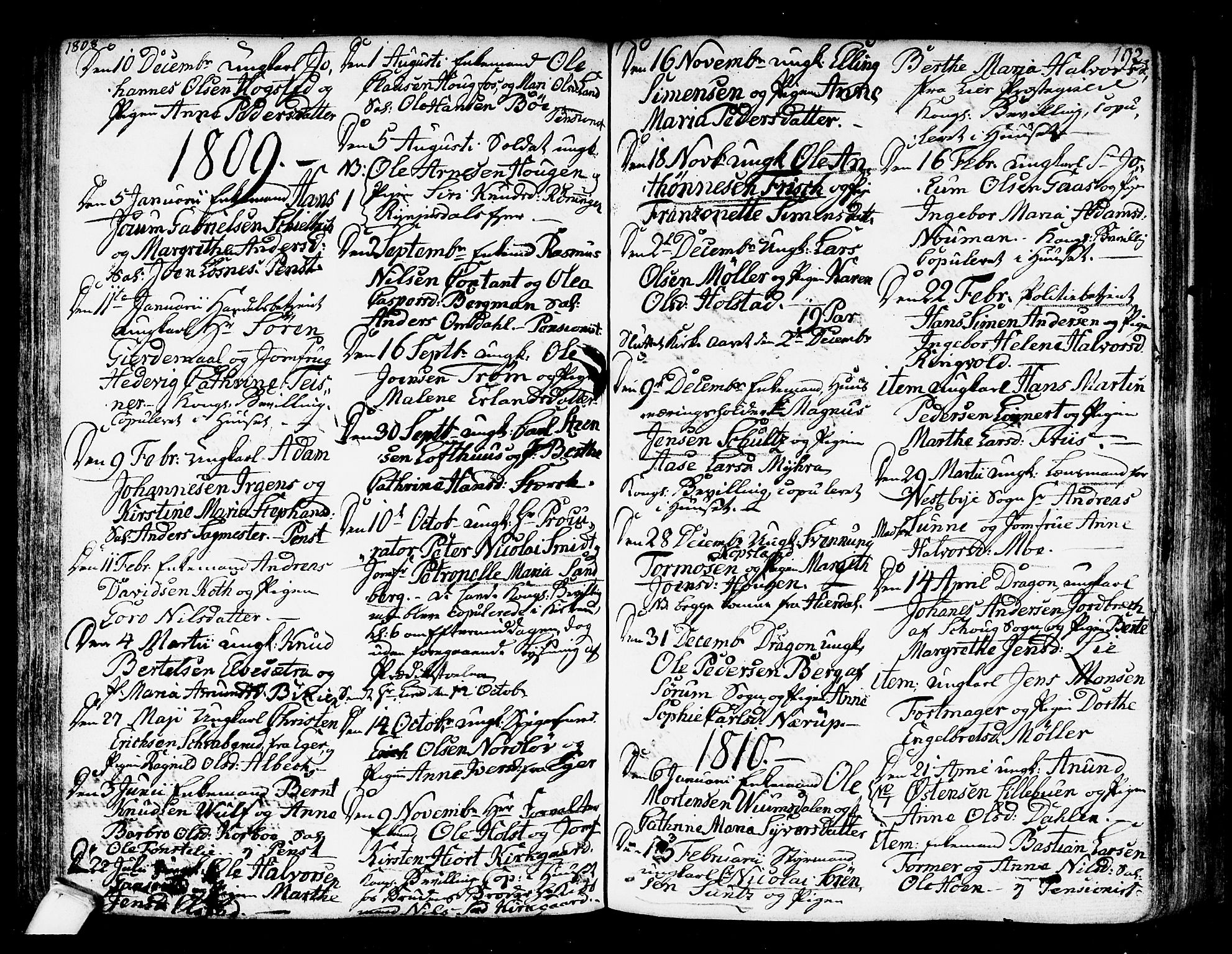 Kongsberg kirkebøker, SAKO/A-22/F/Fa/L0007: Parish register (official) no. I 7, 1795-1816, p. 192