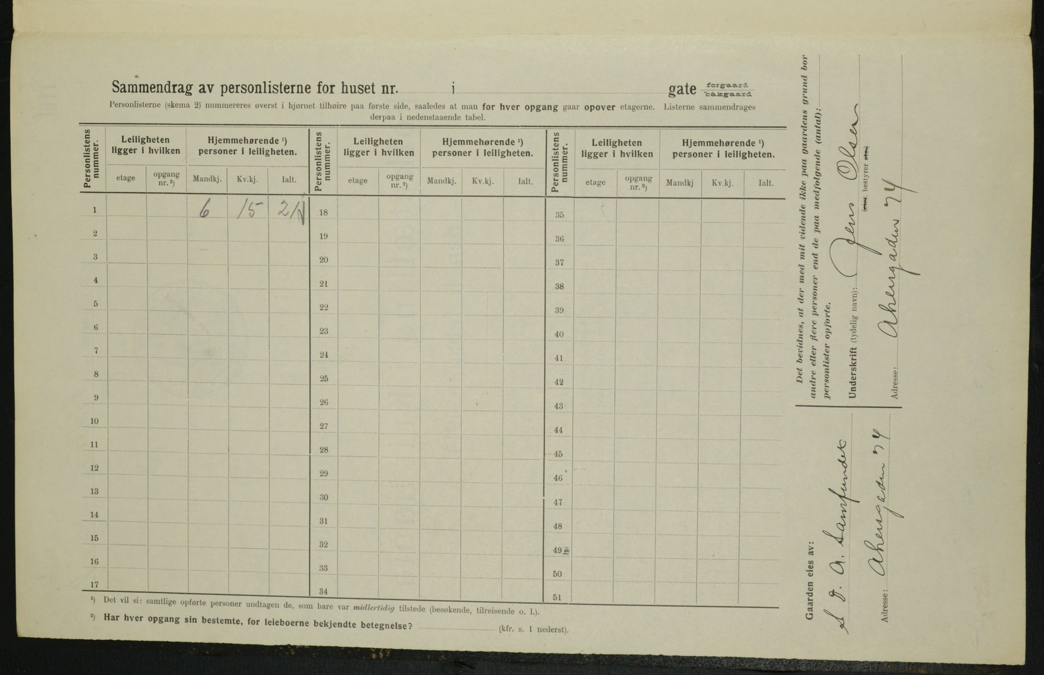 OBA, Municipal Census 1914 for Kristiania, 1914, p. 792