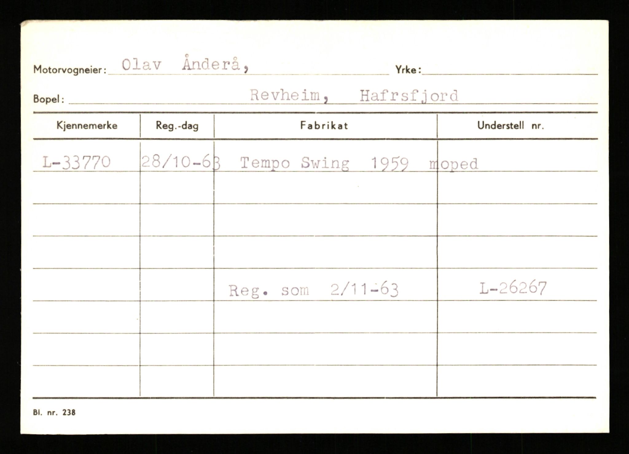 Stavanger trafikkstasjon, AV/SAST-A-101942/0/G/L0005: Registreringsnummer: 23000 - 34245, 1930-1971, p. 3336