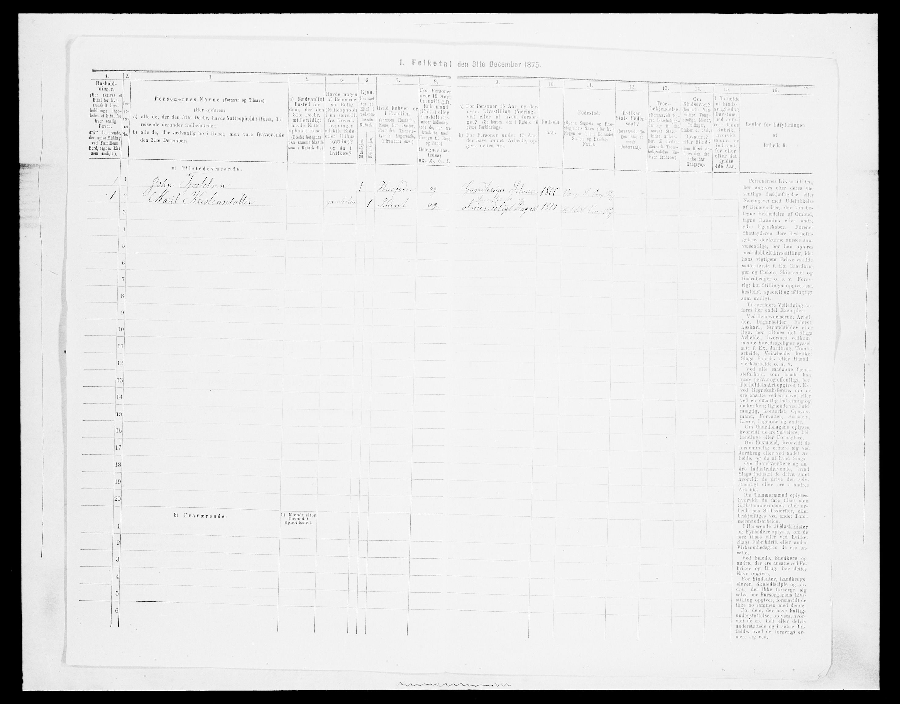 SAH, 1875 census for 0515P Vågå, 1875, p. 1268