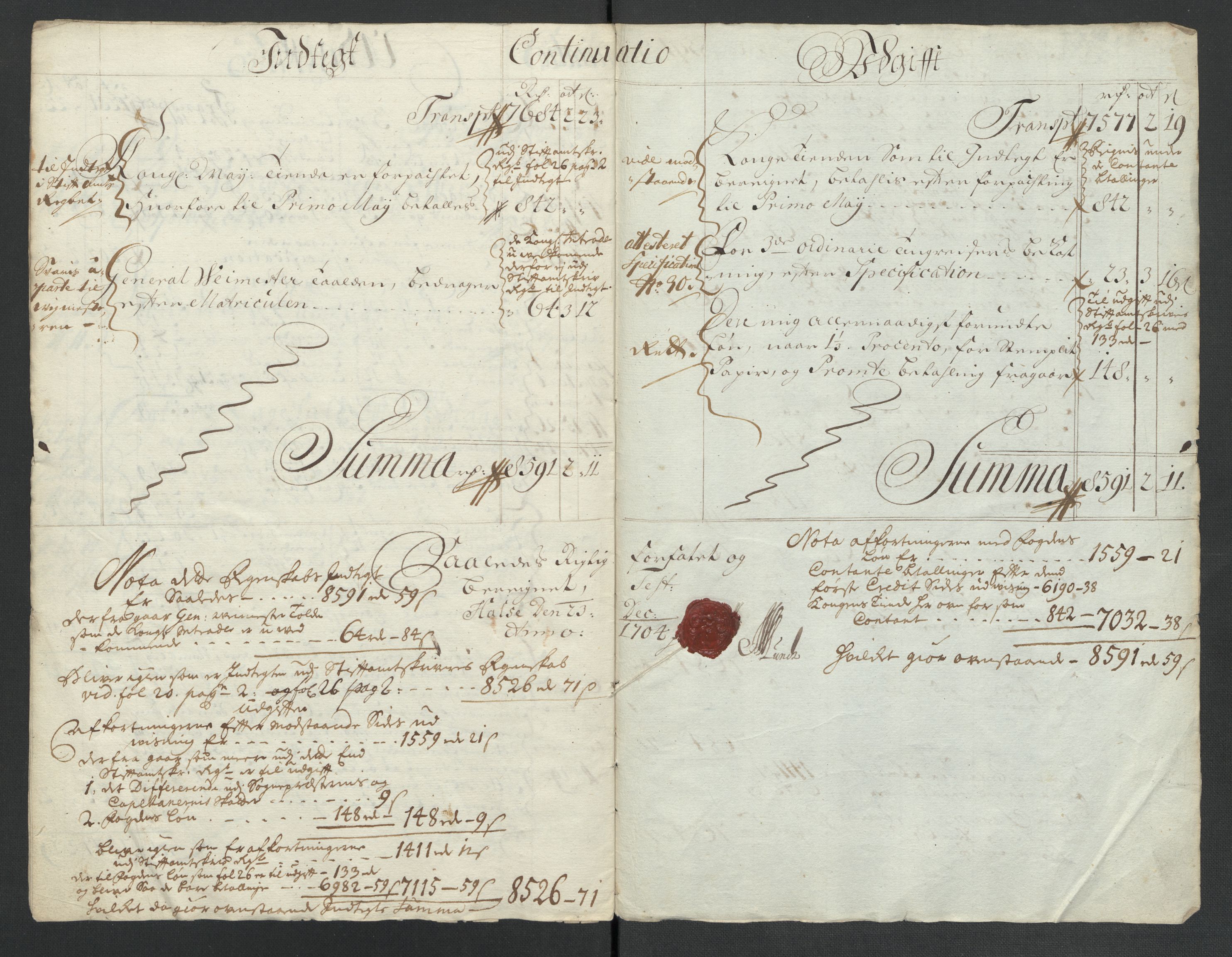Rentekammeret inntil 1814, Reviderte regnskaper, Fogderegnskap, RA/EA-4092/R56/L3740: Fogderegnskap Nordmøre, 1703-1704, p. 203