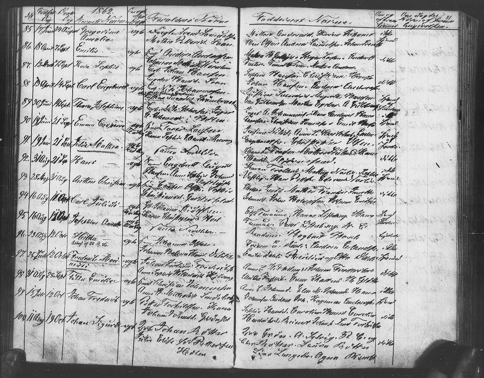 Vestby prestekontor Kirkebøker, AV/SAO-A-10893/F/Fa/L0007: Parish register (official) no. I 7, 1850-1862, p. 81