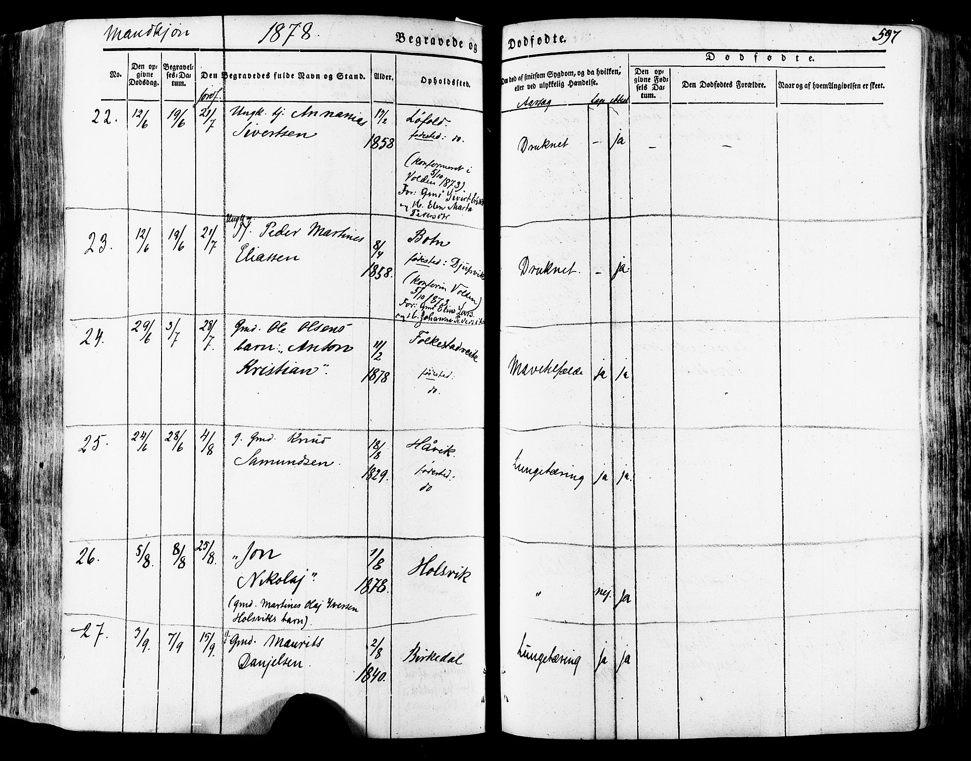 Ministerialprotokoller, klokkerbøker og fødselsregistre - Møre og Romsdal, AV/SAT-A-1454/511/L0140: Parish register (official) no. 511A07, 1851-1878, p. 597