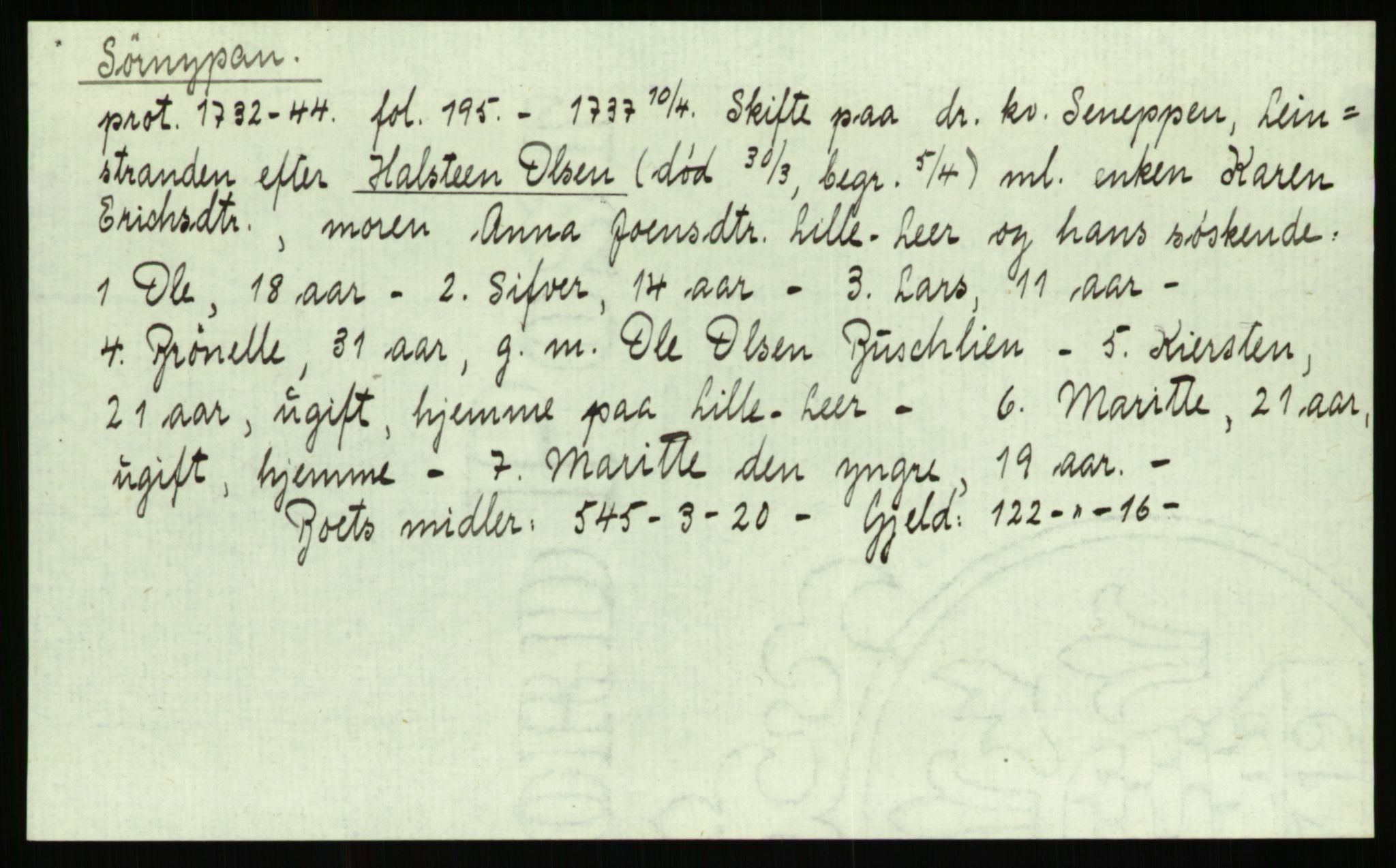 Strinda og Selbu sorenskriveri, AV/SAT-A-0015/3, 1700-1766, p. 1407