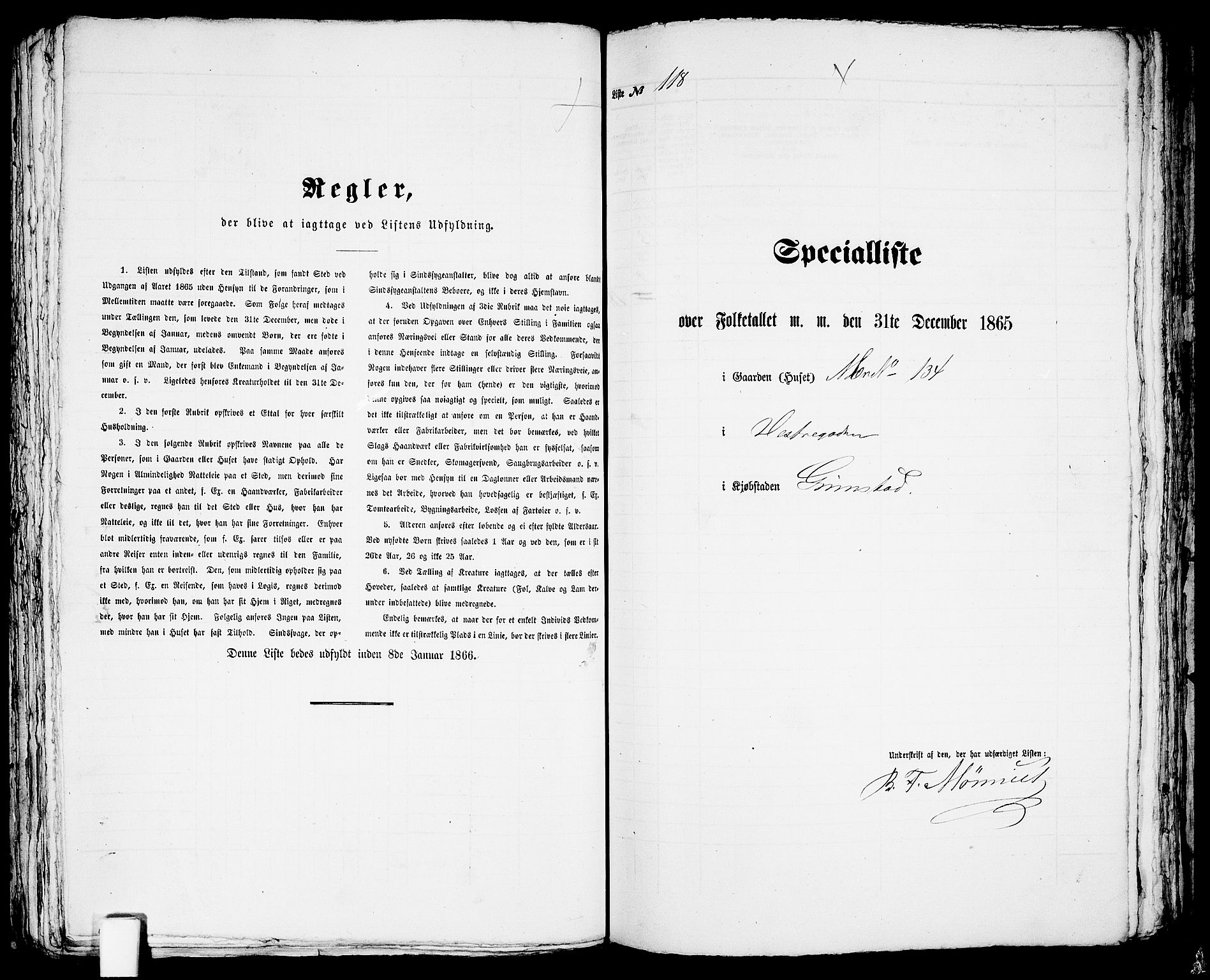 RA, 1865 census for Fjære/Grimstad, 1865, p. 241