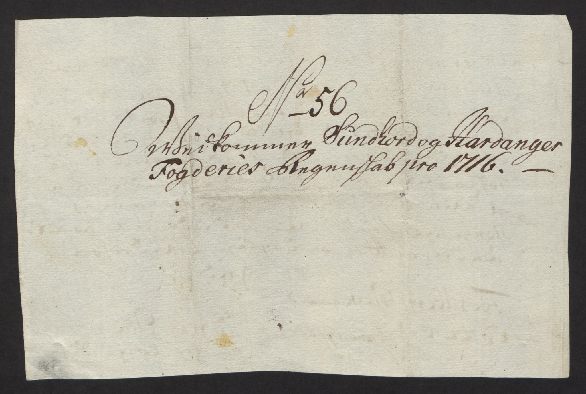 Rentekammeret inntil 1814, Reviderte regnskaper, Fogderegnskap, AV/RA-EA-4092/R48/L2992: Fogderegnskap Sunnhordland og Hardanger, 1716, p. 276