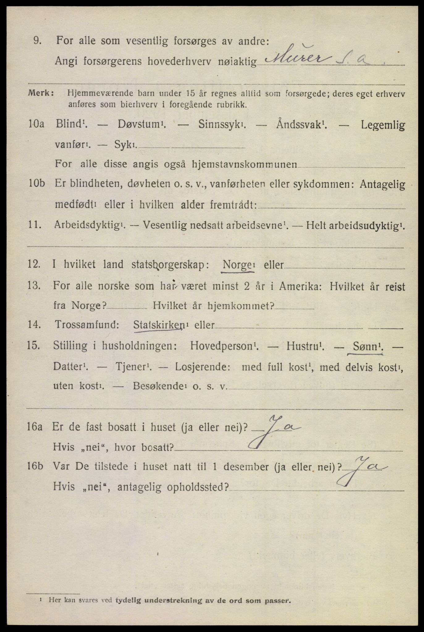 SAKO, 1920 census for Uvdal, 1920, p. 768