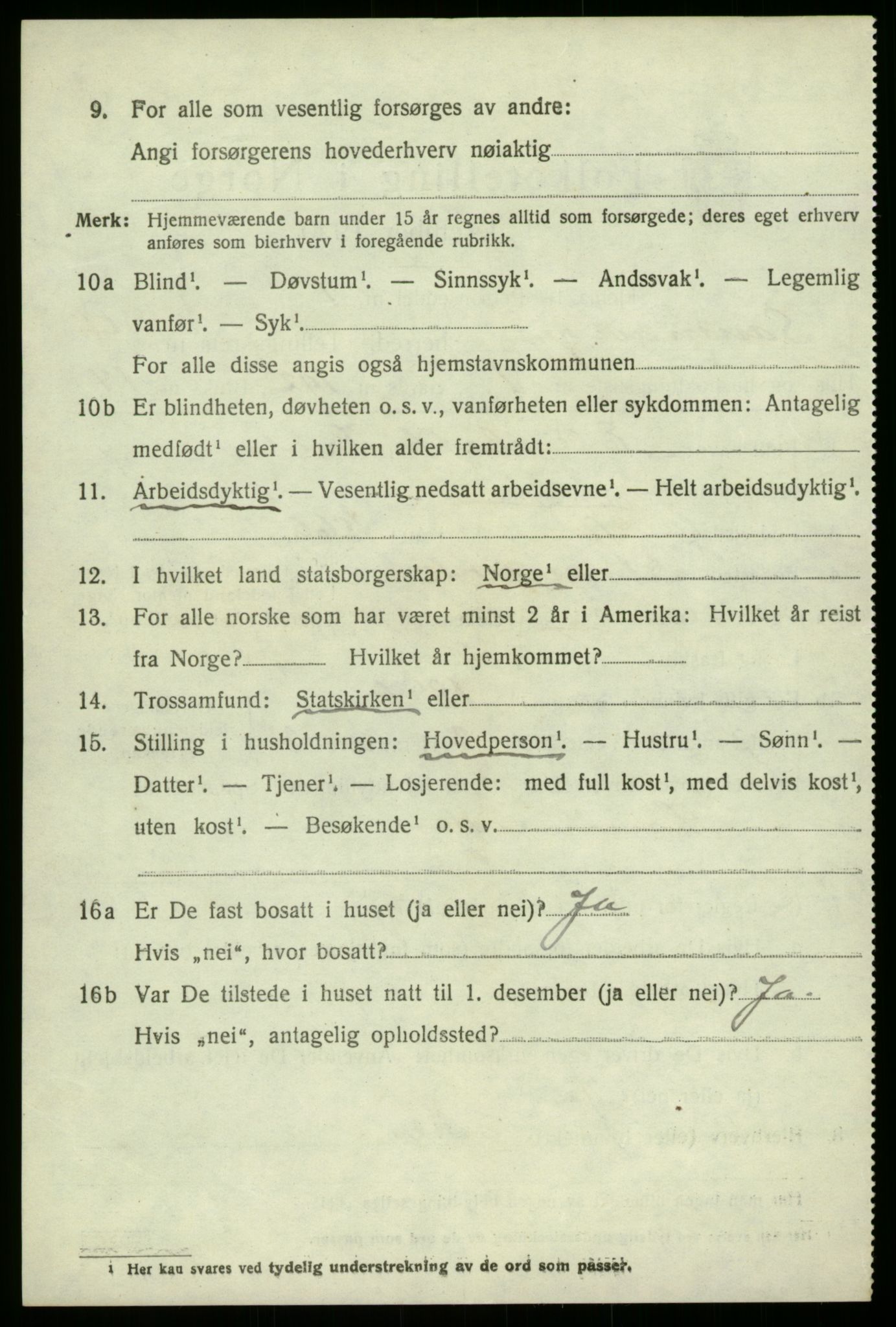 SAB, 1920 census for Samnanger, 1920, p. 1672