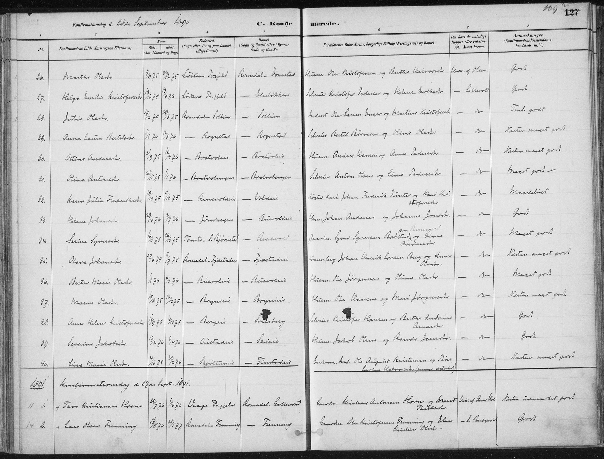 Romedal prestekontor, AV/SAH-PREST-004/K/L0010: Parish register (official) no. 10, 1880-1895, p. 169