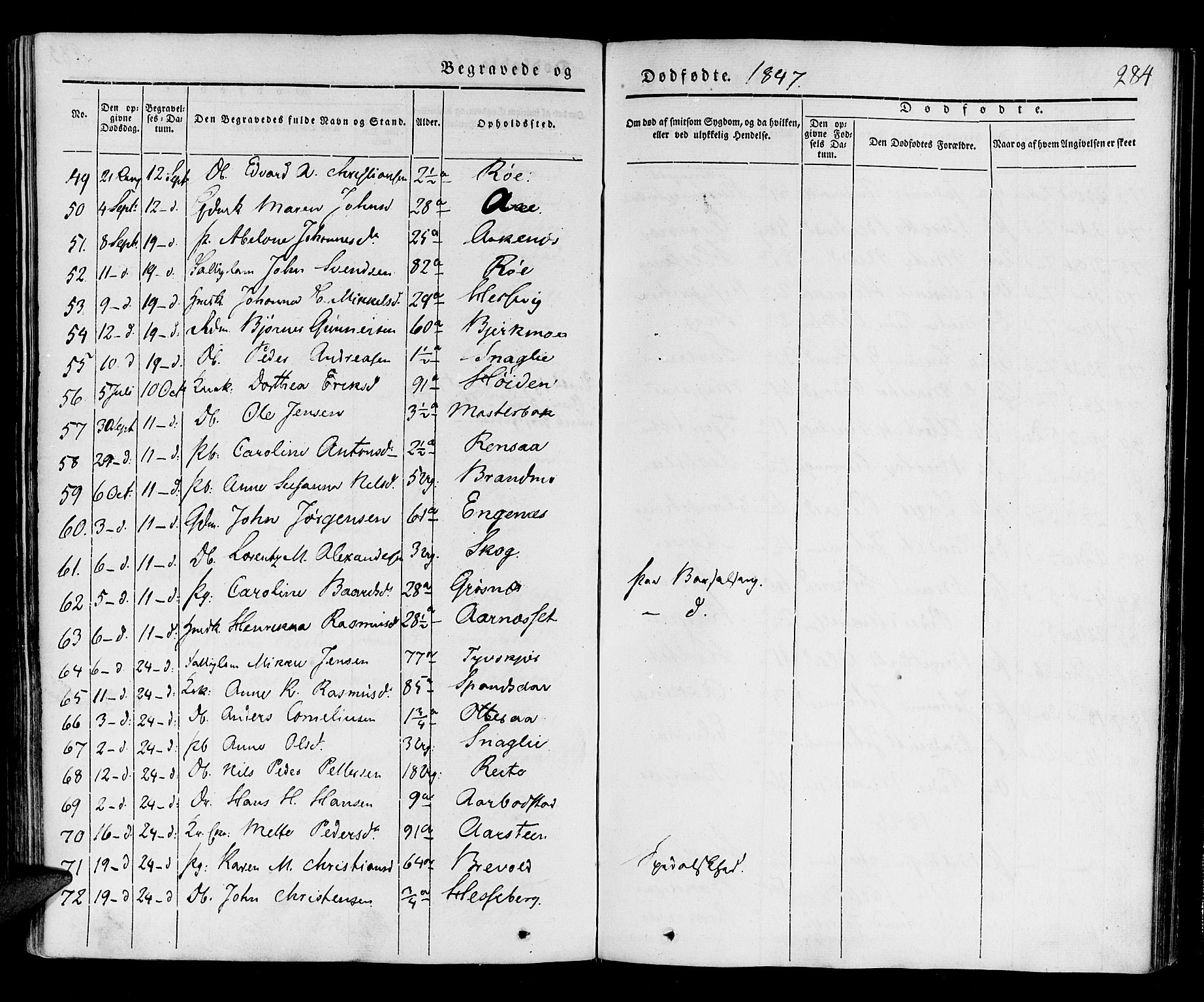 Ibestad sokneprestembete, SATØ/S-0077/H/Ha/Haa/L0006kirke: Parish register (official) no. 6, 1837-1850, p. 284