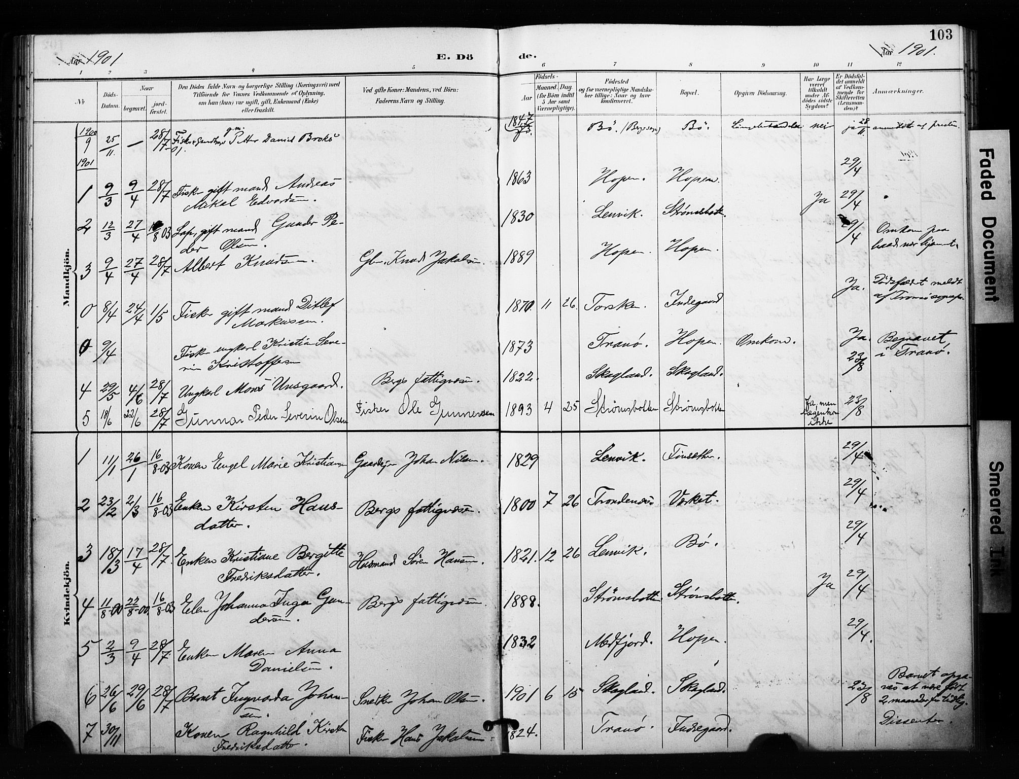 Berg sokneprestkontor, SATØ/S-1318/G/Ga/Gaa/L0005kirke: Parish register (official) no. 5, 1894-1905, p. 103
