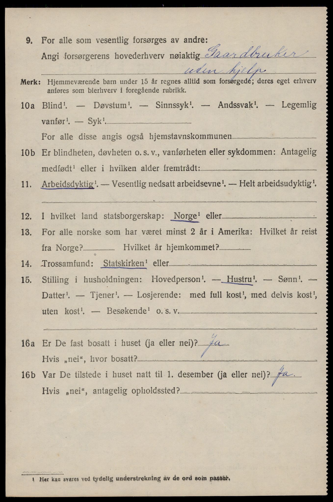 SAST, 1920 census for Skåre, 1920, p. 1093