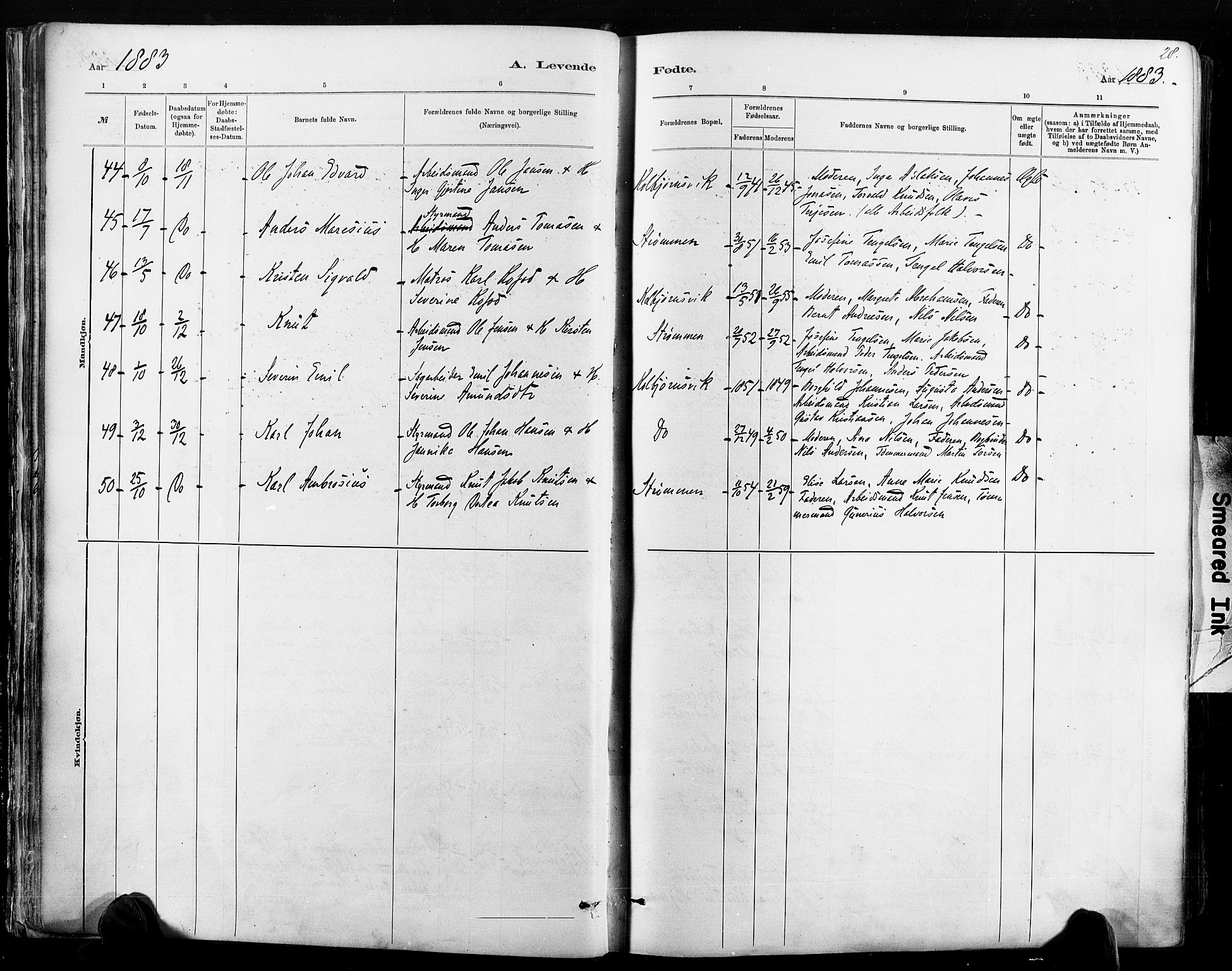 Hisøy sokneprestkontor, AV/SAK-1111-0020/F/Fa/L0003: Parish register (official) no. A 3, 1881-1894, p. 28