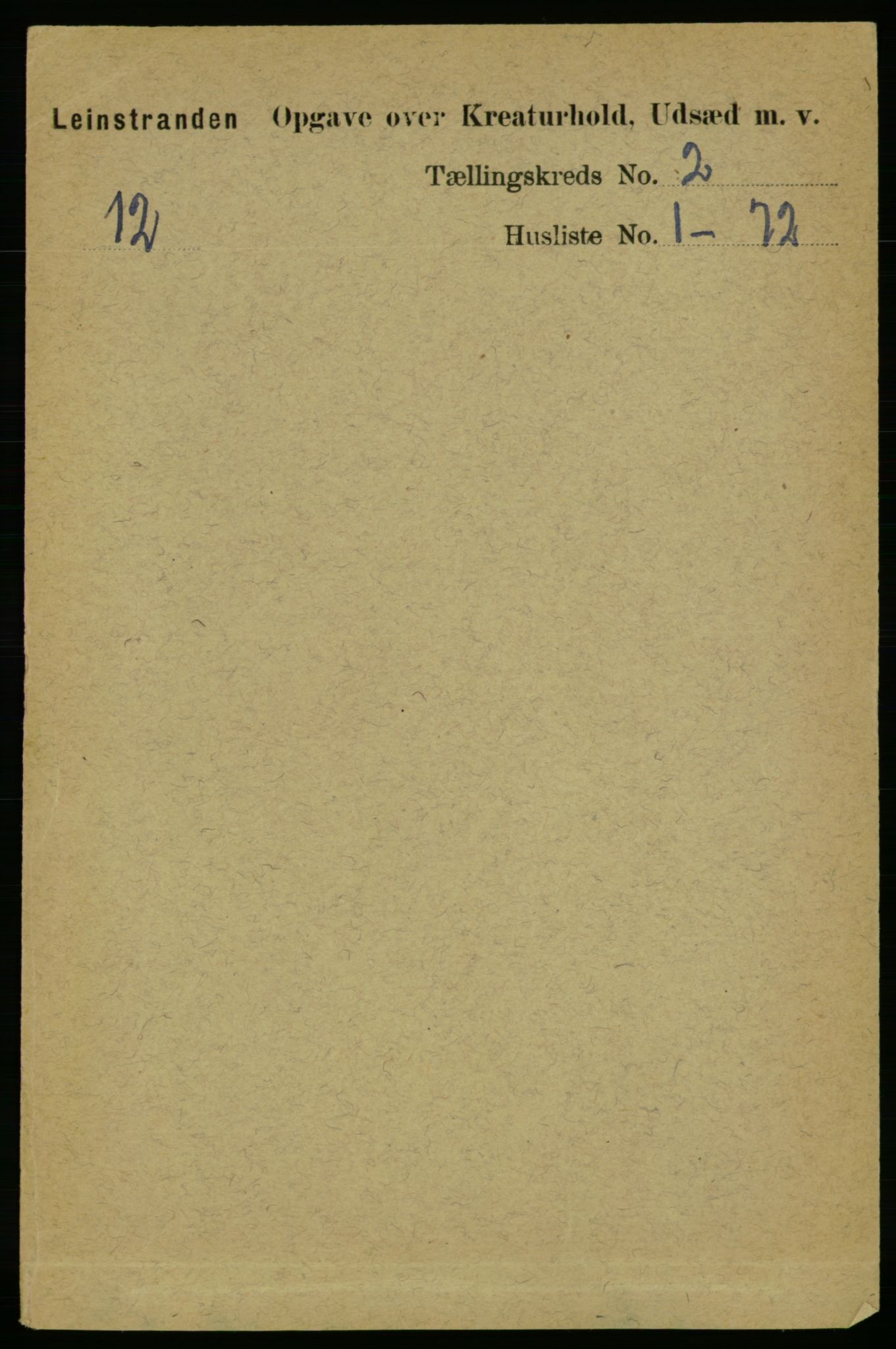 RA, 1891 census for 1654 Leinstrand, 1891, p. 1536