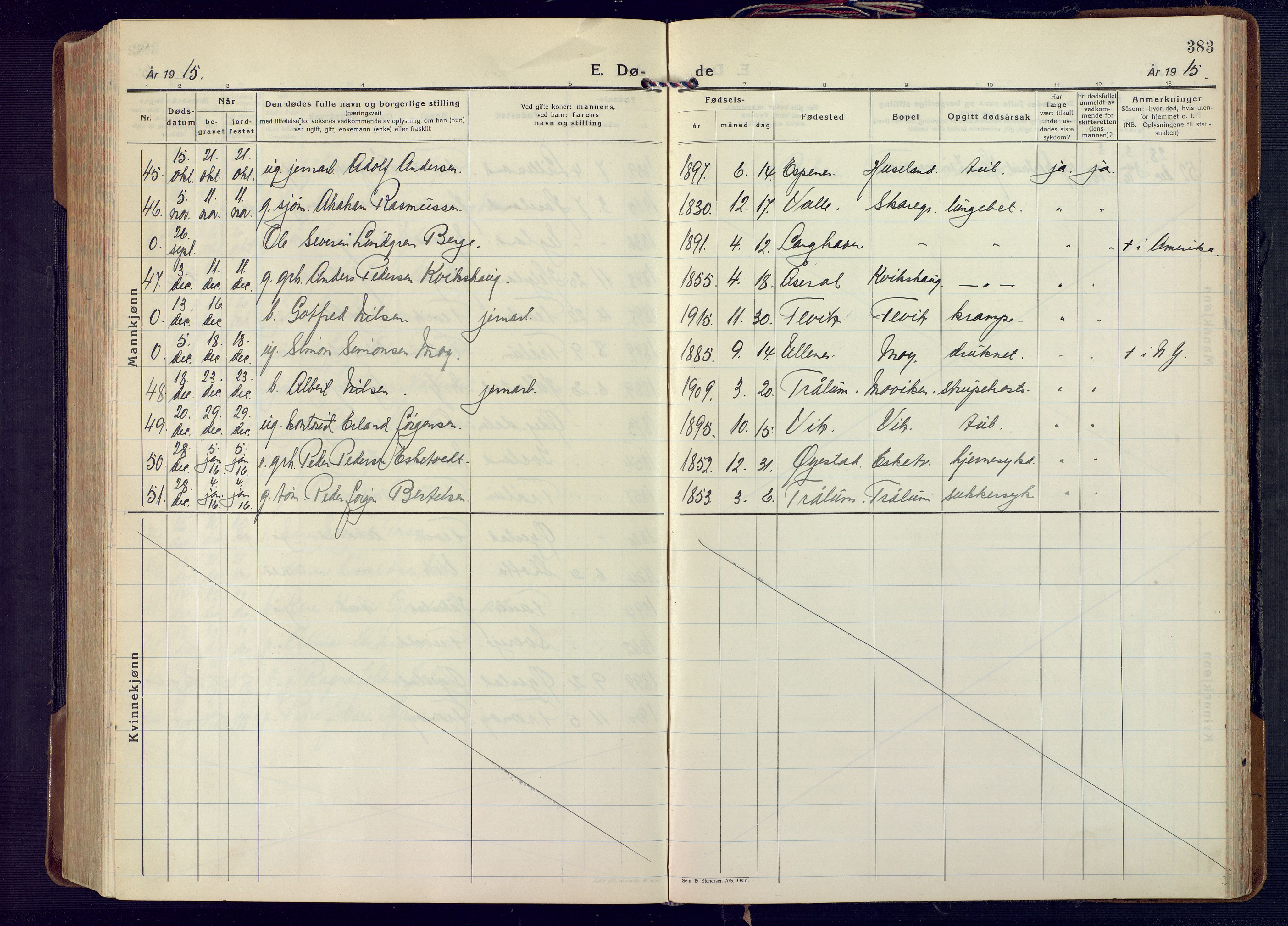 Fjære sokneprestkontor, AV/SAK-1111-0011/F/Fa/L0004: Parish register (official) no. A 4, 1902-1925, p. 383