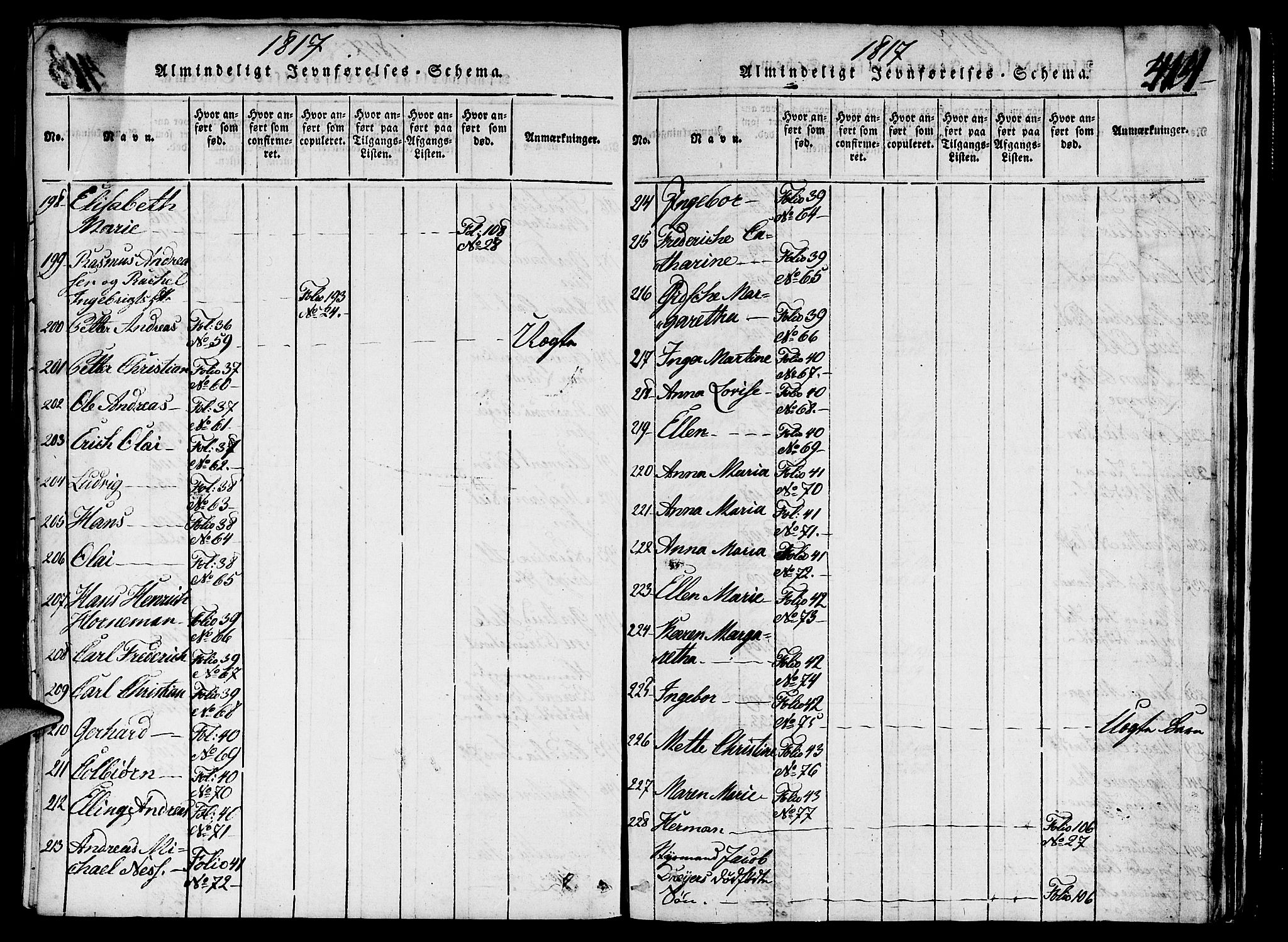 Nykirken Sokneprestembete, AV/SAB-A-77101/H/Haa/L0011: Parish register (official) no. A 11, 1816-1821, p. 414