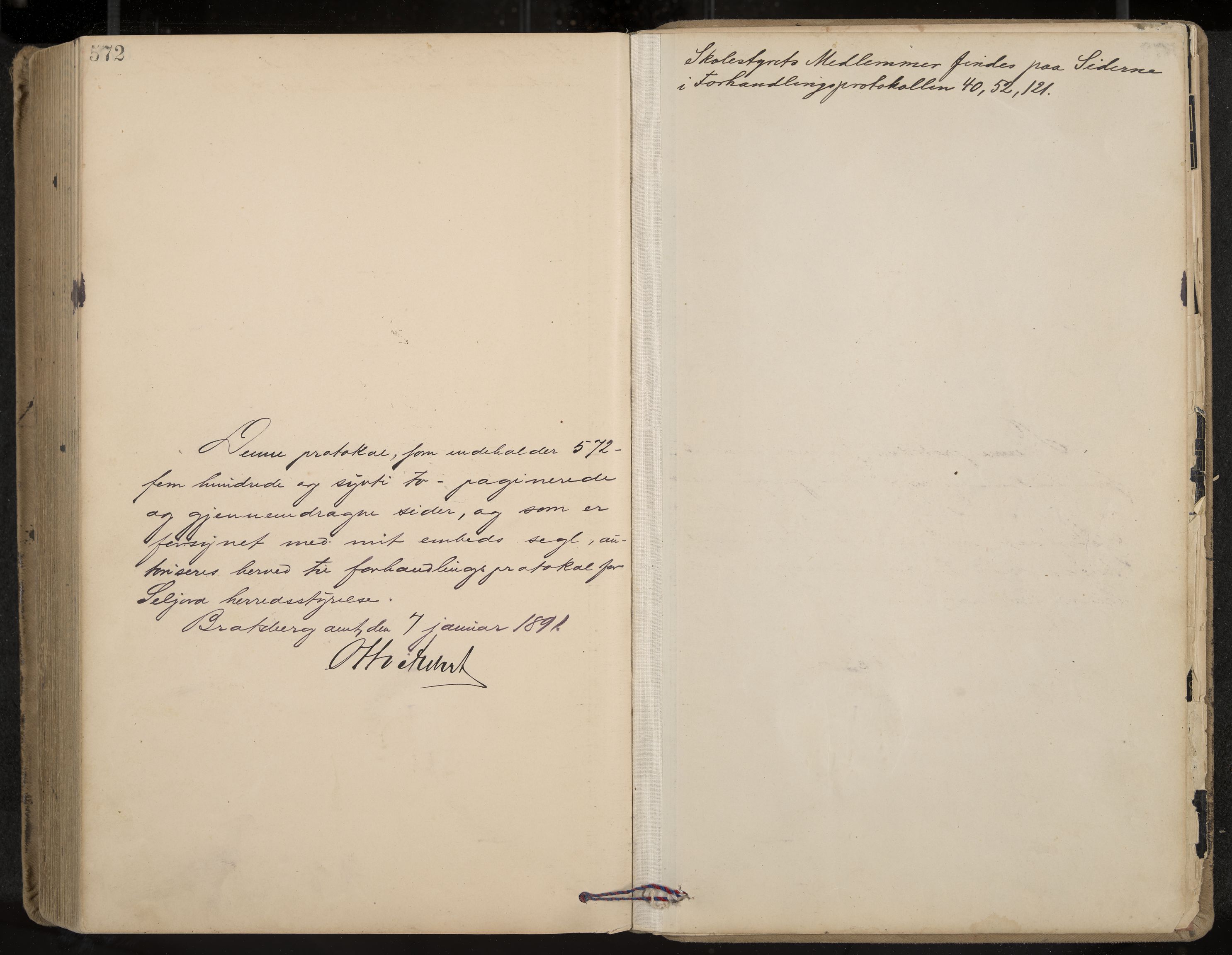 Seljord formannskap og sentraladministrasjon, IKAK/0828021/A/Aa/L0003: Møtebok med register, 1891-1905, p. 572