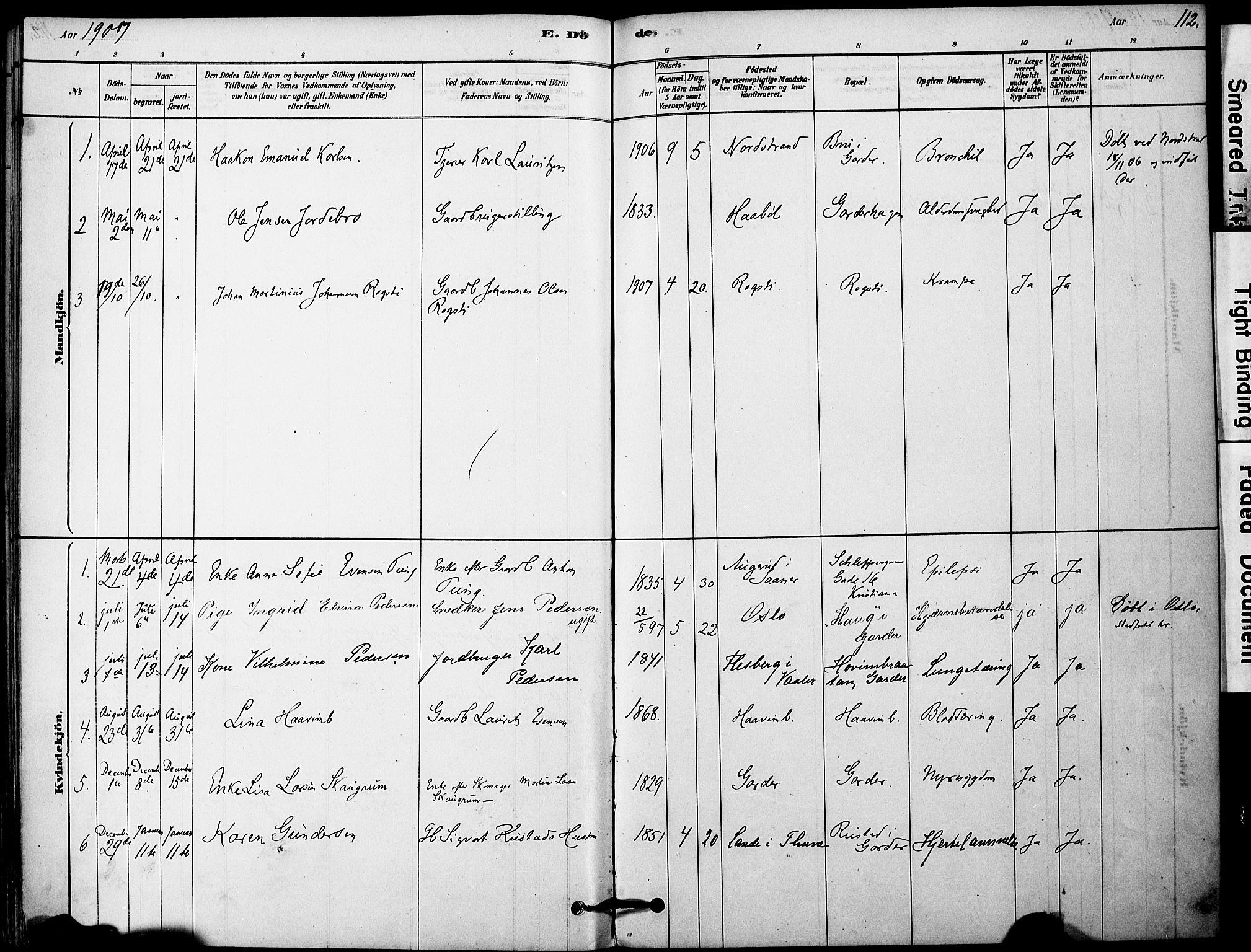 Vestby prestekontor Kirkebøker, SAO/A-10893/F/Fa/L0011: Parish register (official) no. I 11, 1878-1913, p. 112