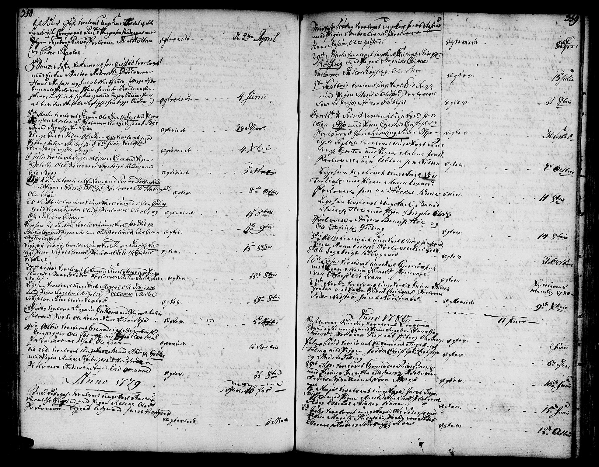 Ministerialprotokoller, klokkerbøker og fødselsregistre - Nord-Trøndelag, SAT/A-1458/746/L0440: Parish register (official) no. 746A02, 1760-1815, p. 358-359