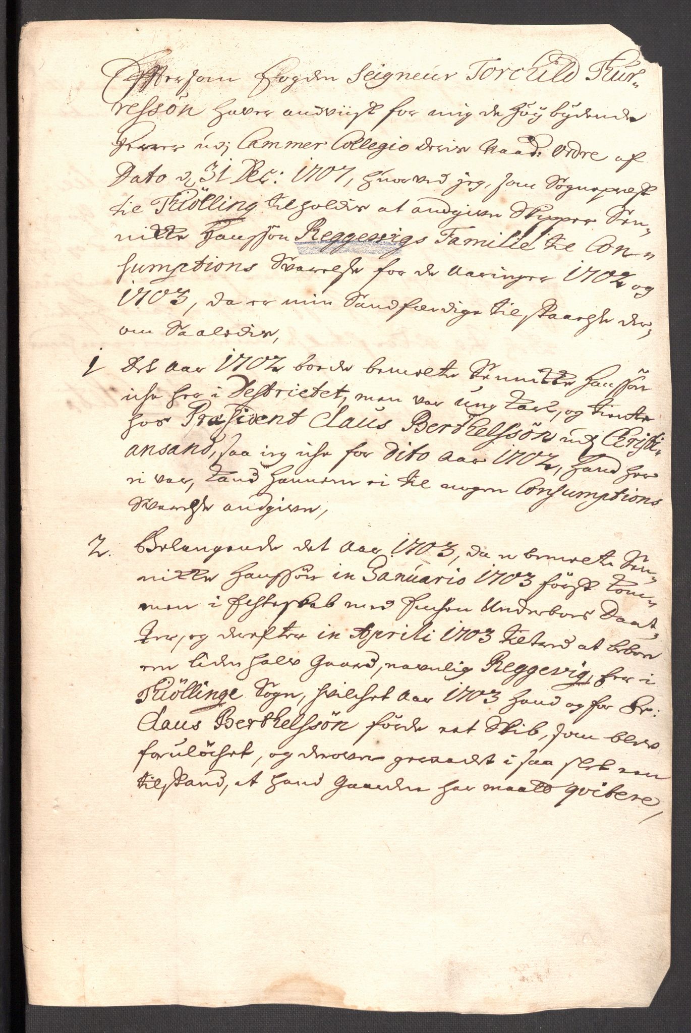 Rentekammeret inntil 1814, Reviderte regnskaper, Fogderegnskap, RA/EA-4092/R33/L1980: Fogderegnskap Larvik grevskap, 1707-1708, p. 339