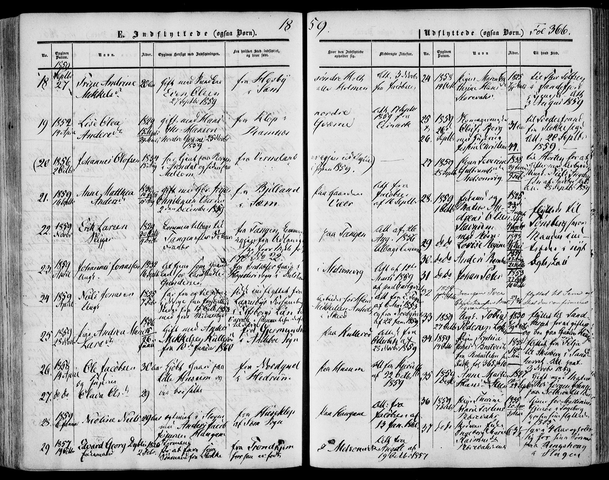 Stokke kirkebøker, AV/SAKO-A-320/F/Fa/L0008: Parish register (official) no. I 8, 1858-1871, p. 366