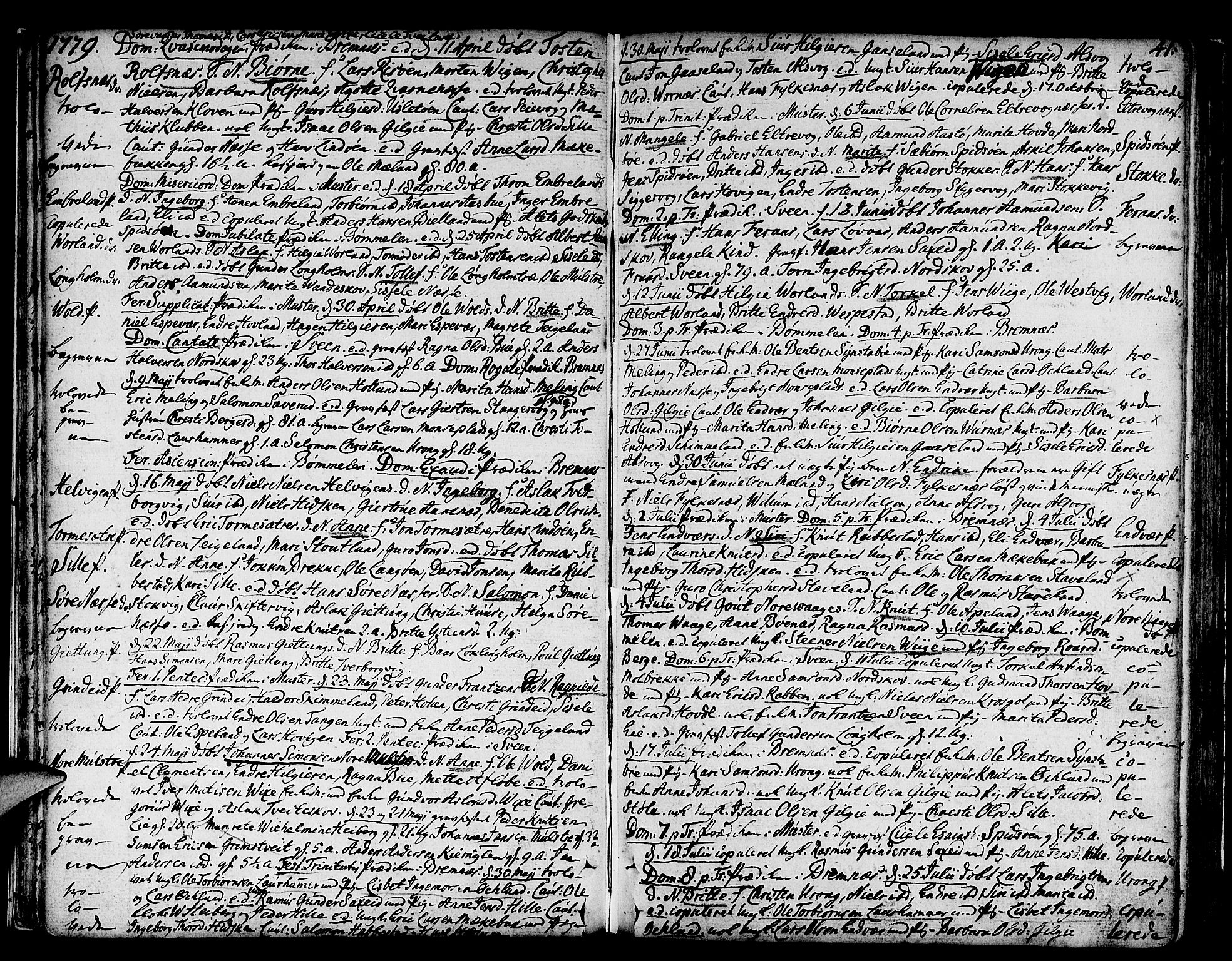 Finnås sokneprestembete, AV/SAB-A-99925/H/Ha/Haa/Haaa/L0003: Parish register (official) no. A 3, 1765-1803, p. 41