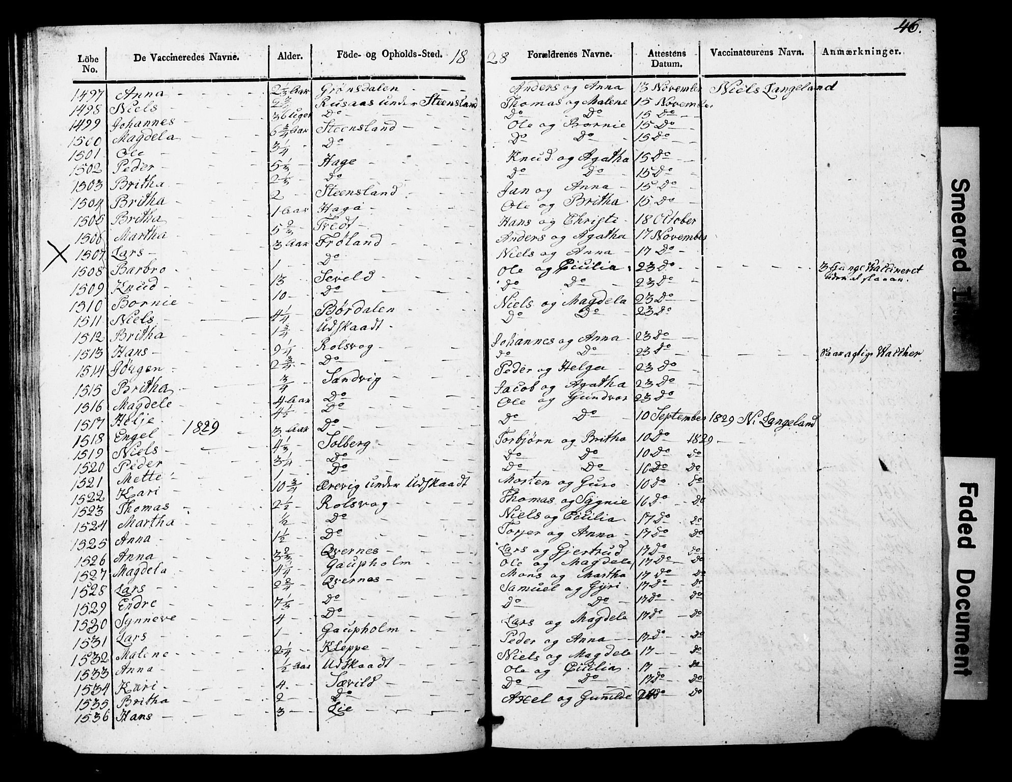 Os sokneprestembete, SAB/A-99929: Parish register (official) no. A 19, 1817-1830, p. 46